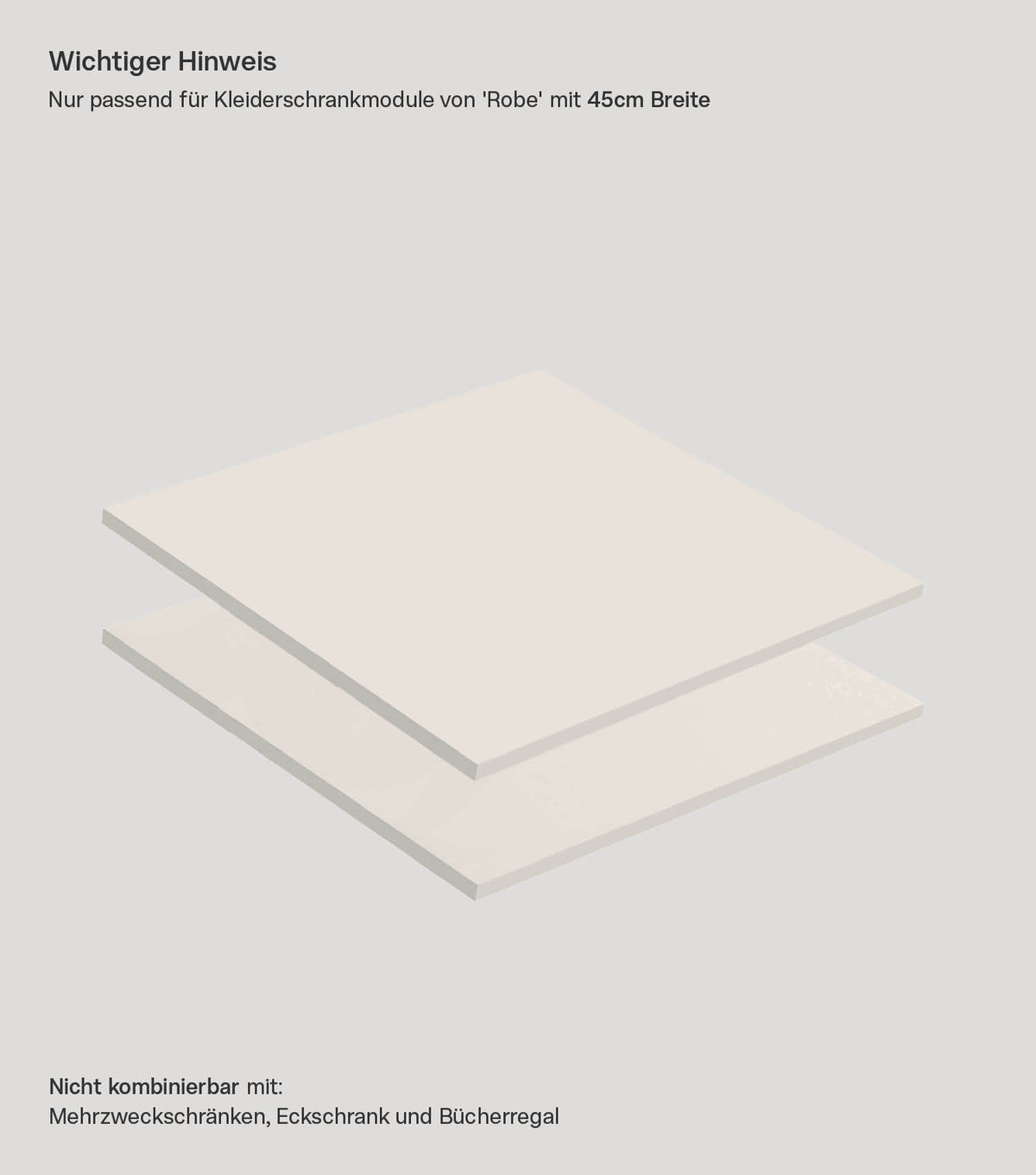 Tablettes 'Die Einleger' Tablettes pour armoire 'Robe'