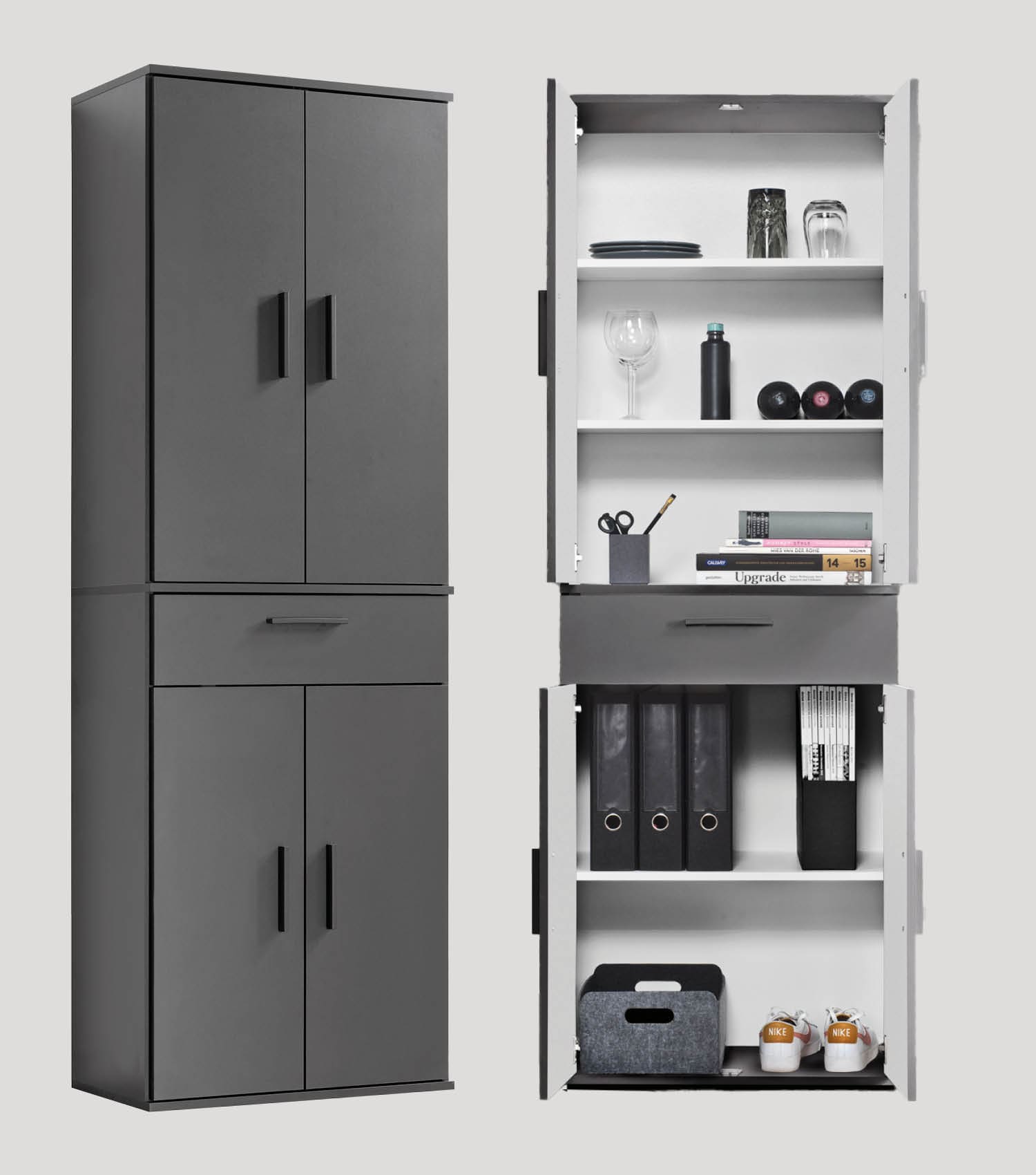 Mehrzweckschrank + Schubladen 'Der Praktische' Aktenschrank Schuhschrank