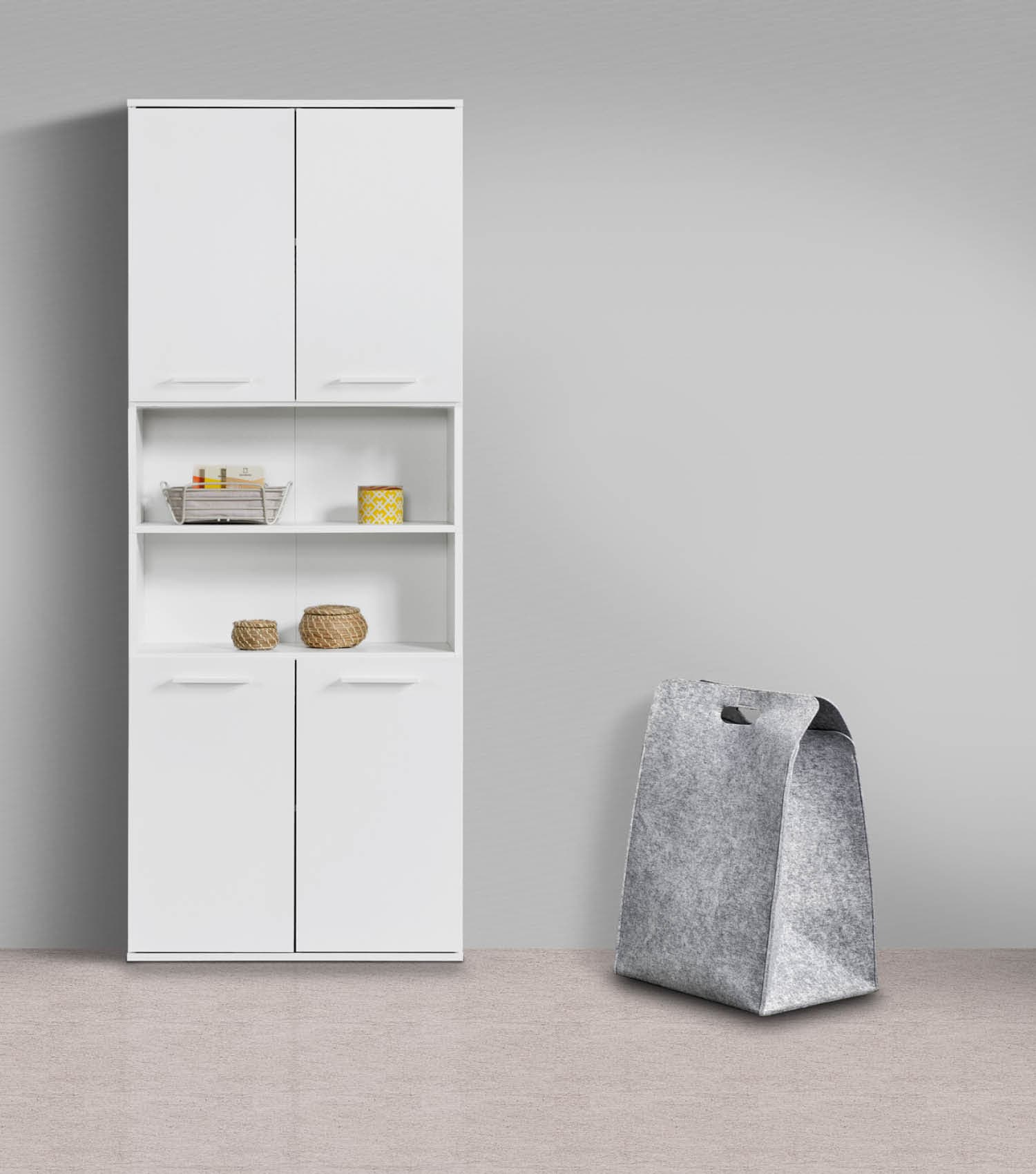Bad-Hochschrank Badezimmerschrank Badschrank Badezimmerregal Schrank