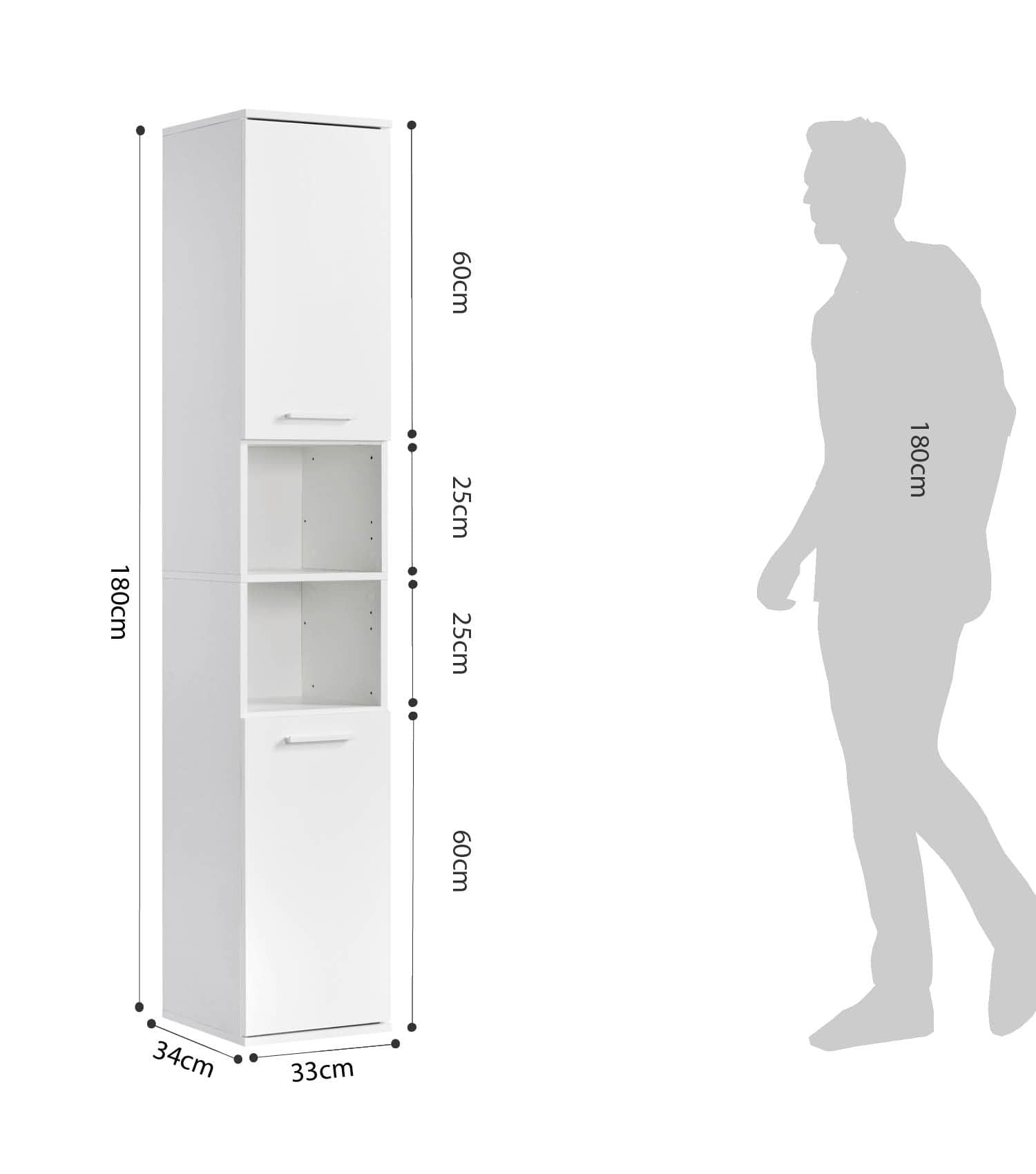 Bad-Hochschrank Badezimmerschrank Badschrank Badezimmerregal Schrank