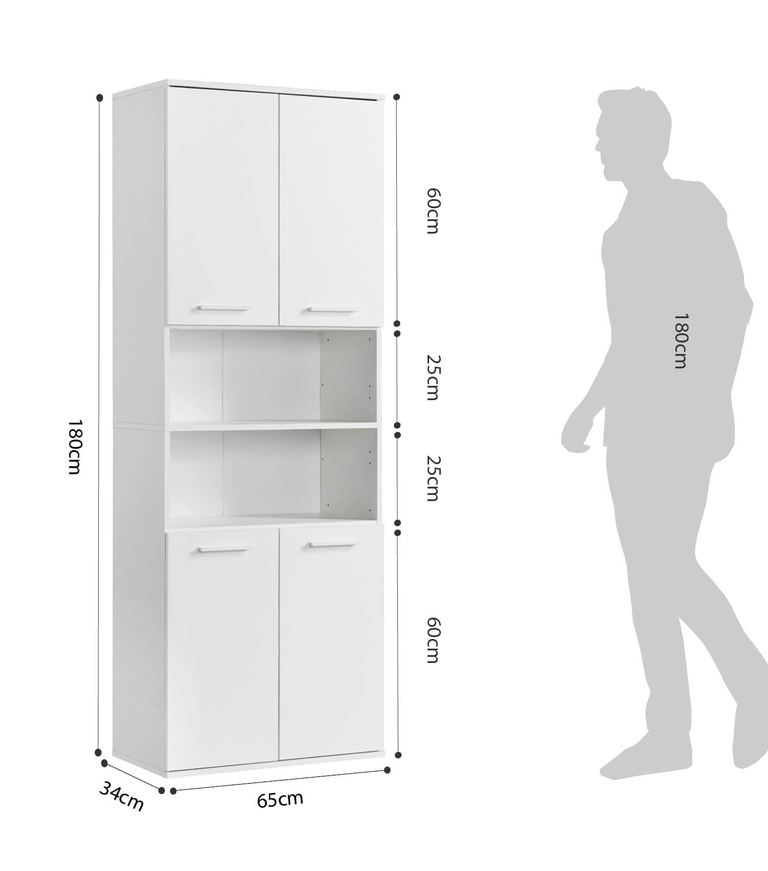 Bad-Hochschrank Badezimmerschrank Badschrank Badezimmerregal Schrank