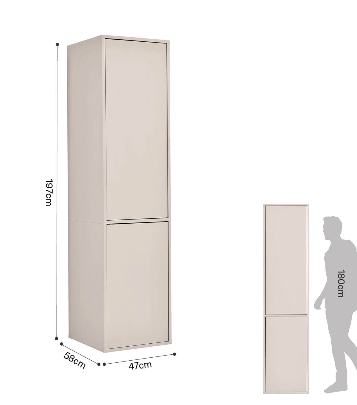 Armoire 'Robe', armoire de chambre, meuble d'entrée, armoire de couloir
