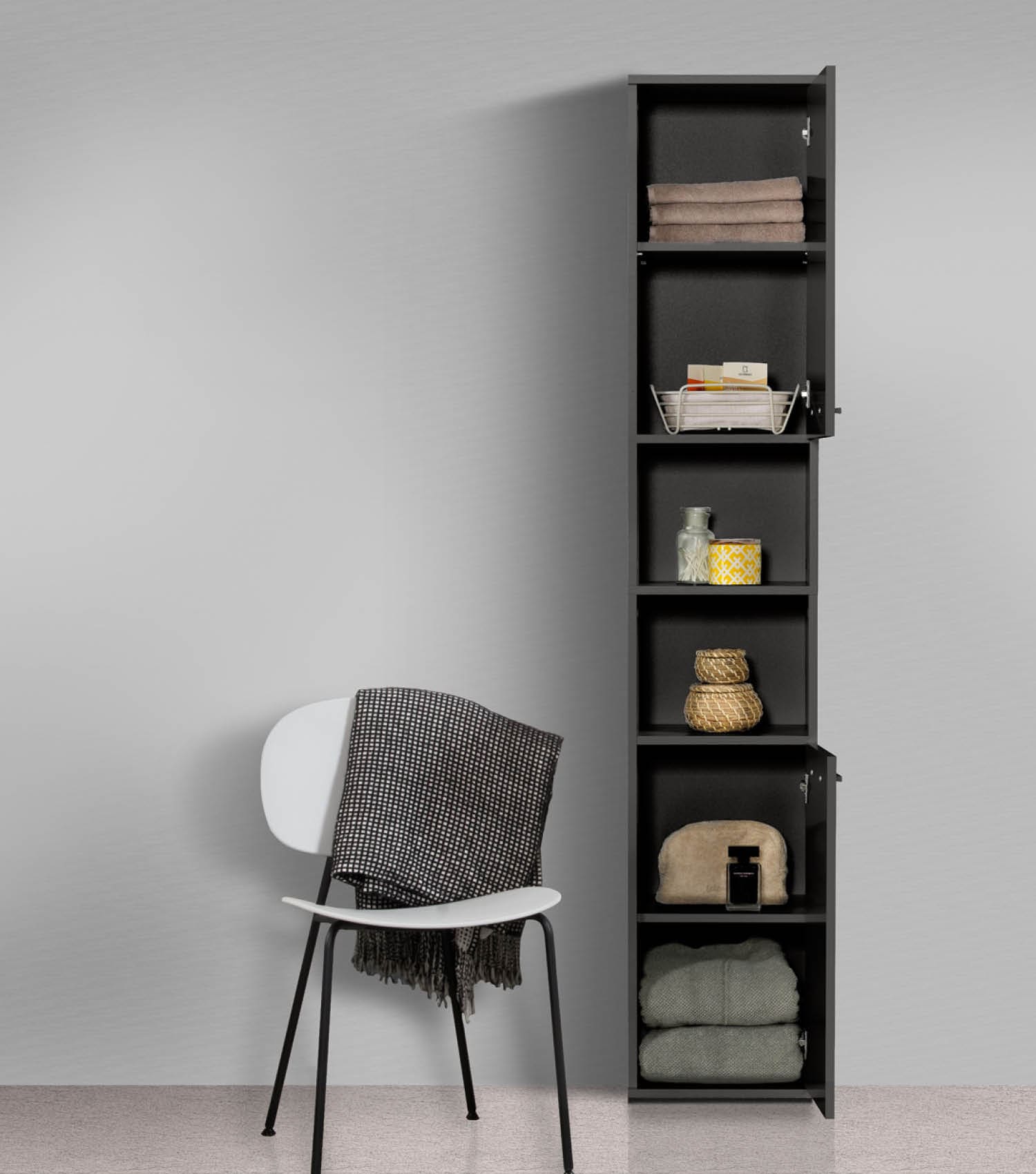 Bad-Hochschrank Badezimmerschrank Badschrank Badezimmerregal Schrank