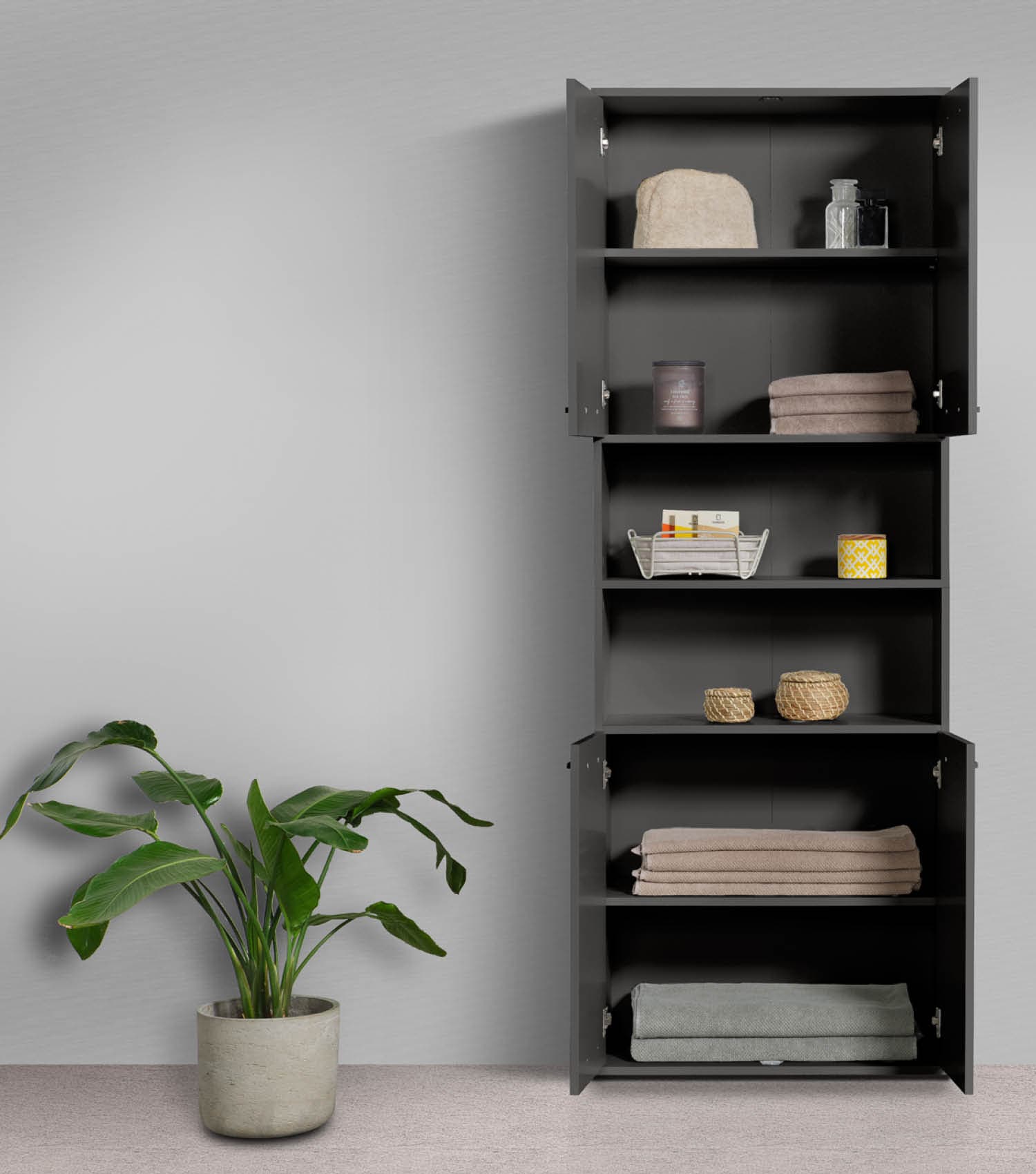 Bad-Hochschrank Badezimmerschrank Badschrank Badezimmerregal Schrank