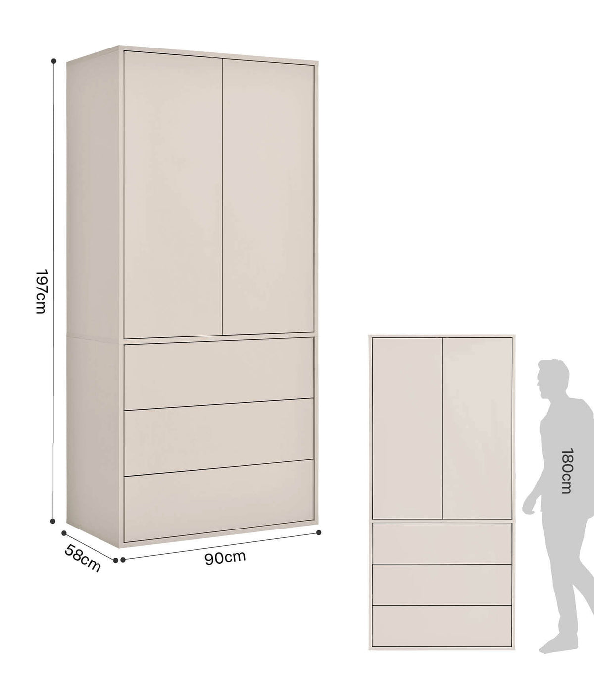 Armoire 'Robe' Armoire de chambre Meuble d'entrée Armoire de couloir