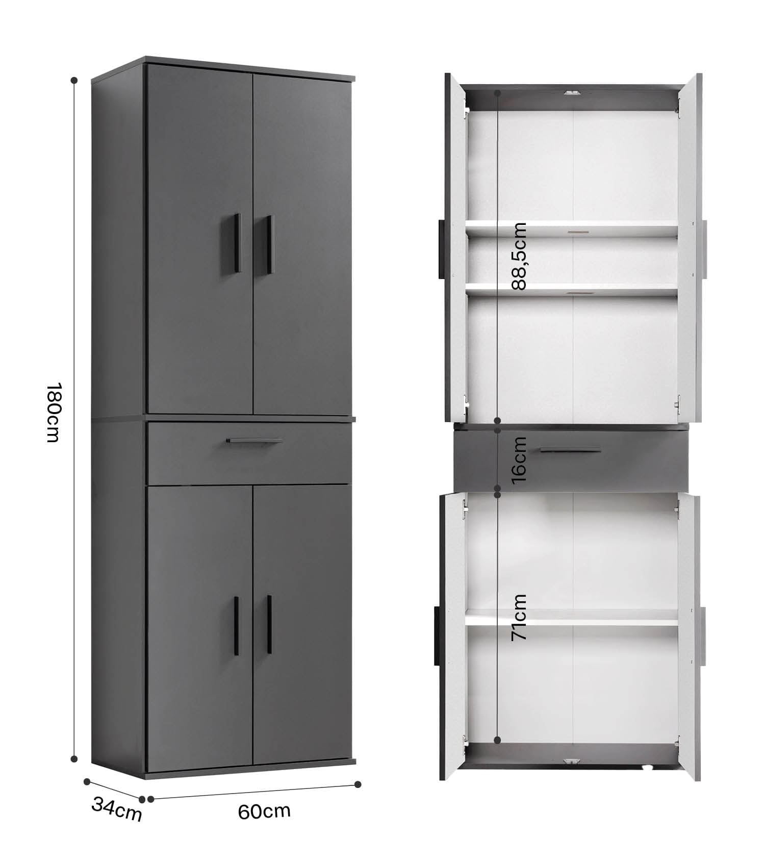 Mehrzweckschrank + Schubladen 'Der Praktische' Aktenschrank Schuhschrank
