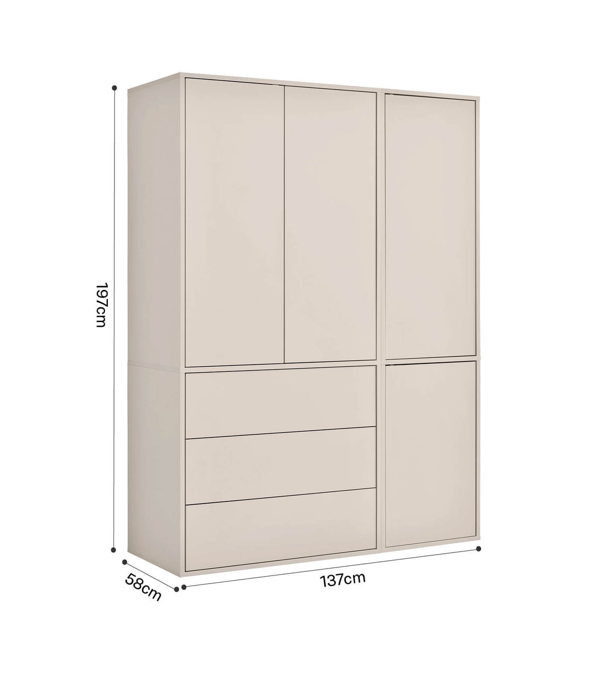 Armoire 'Robe', armoire de chambre, meuble d'entrée, armoire de couloir
