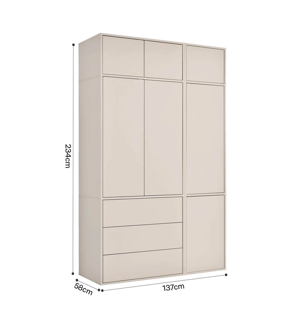 Armoire 'Robe' armoire de chambre meuble d'entrée armoire de couloir