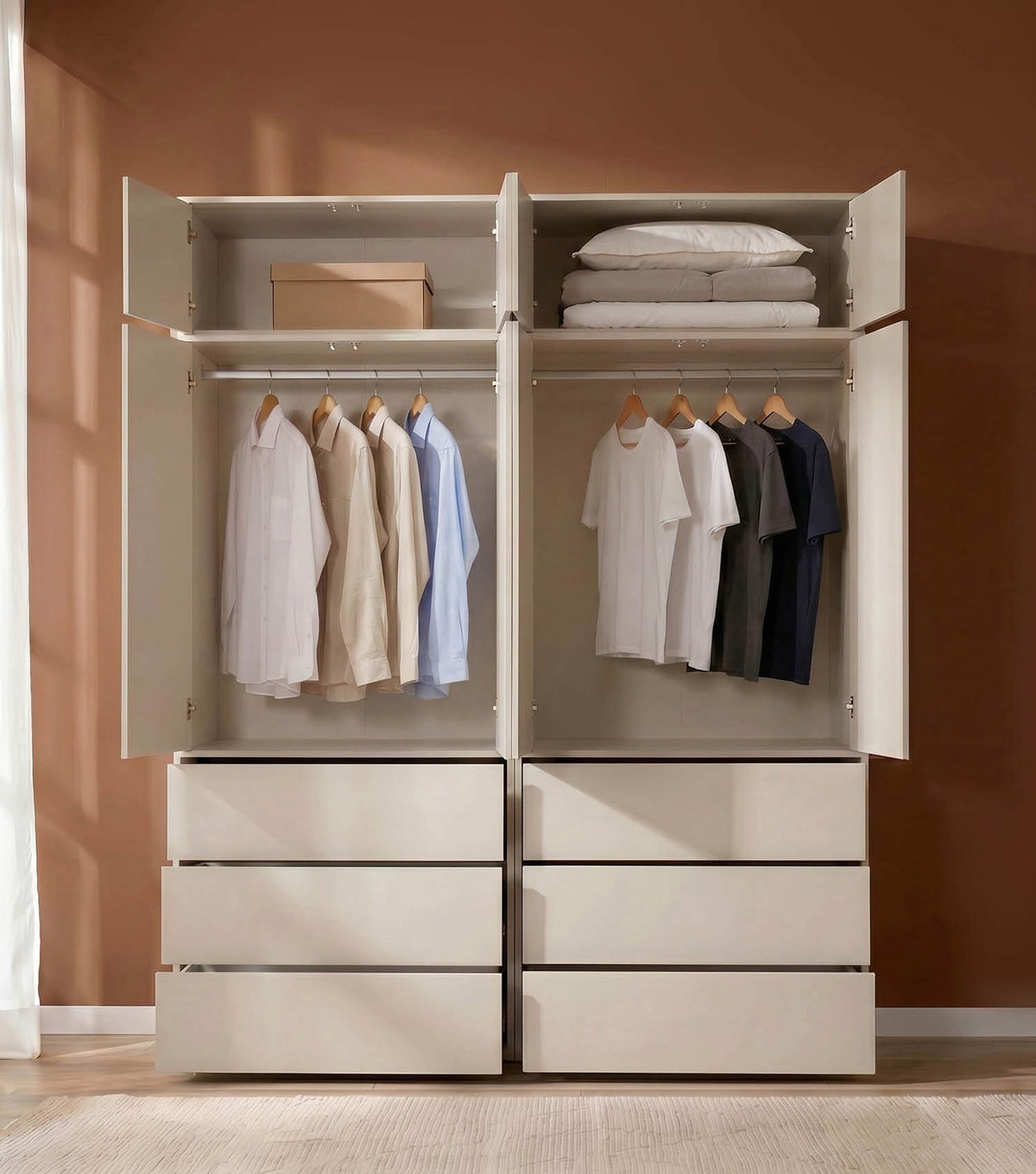 Armoire 'Robe' armoire de chambre meuble d'entrée armoire de couloir