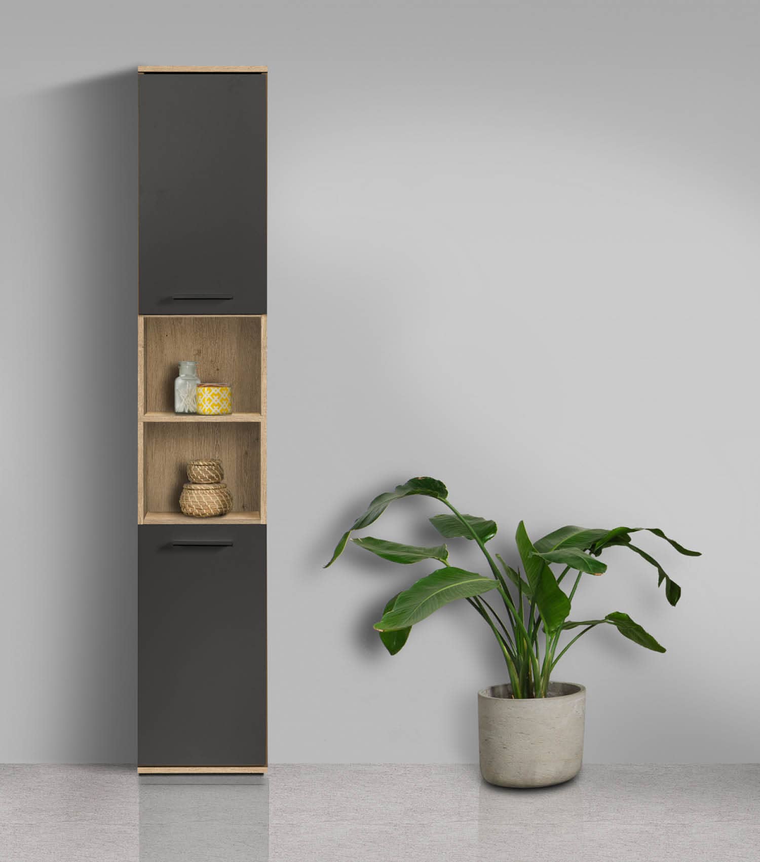 Bad-Hochschrank Badezimmerschrank Badschrank Badezimmerregal Schrank