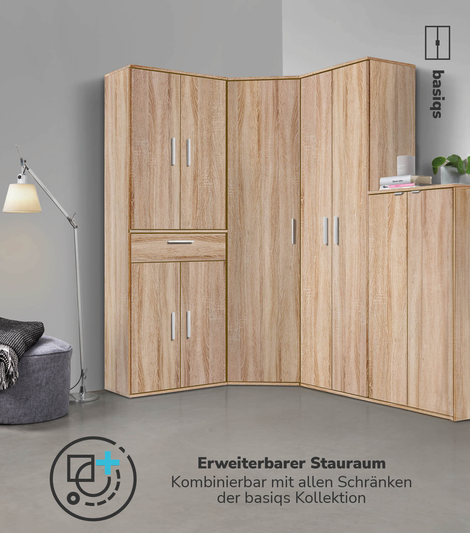 Armoire polyvalente balai placard meuble rangement couloir cuisine
