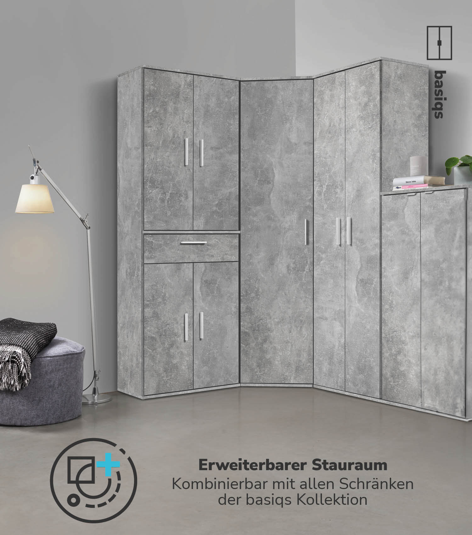 Armoire polyvalente balai placard meuble rangement couloir cuisine