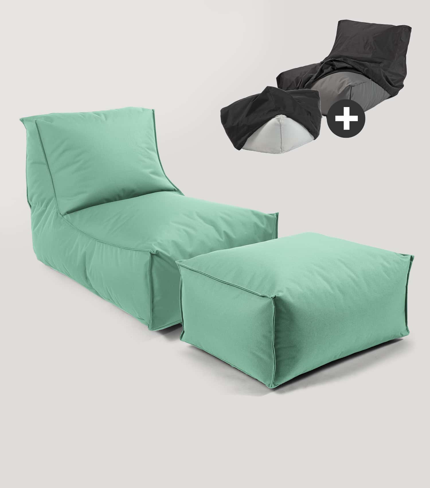 Pouf de sol poire sac de relaxation avec housse amovible