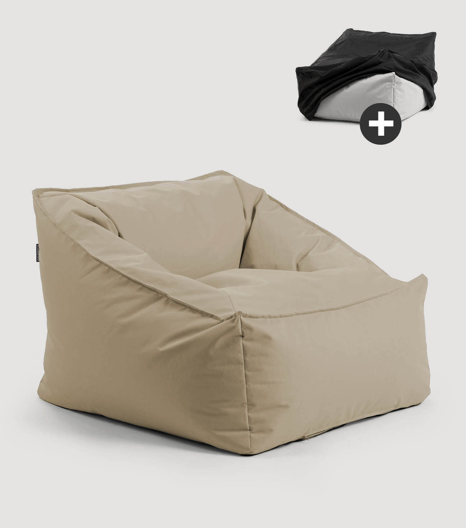 Pouf de sol rembourré Bean Bag, siège relaxant mokebo
