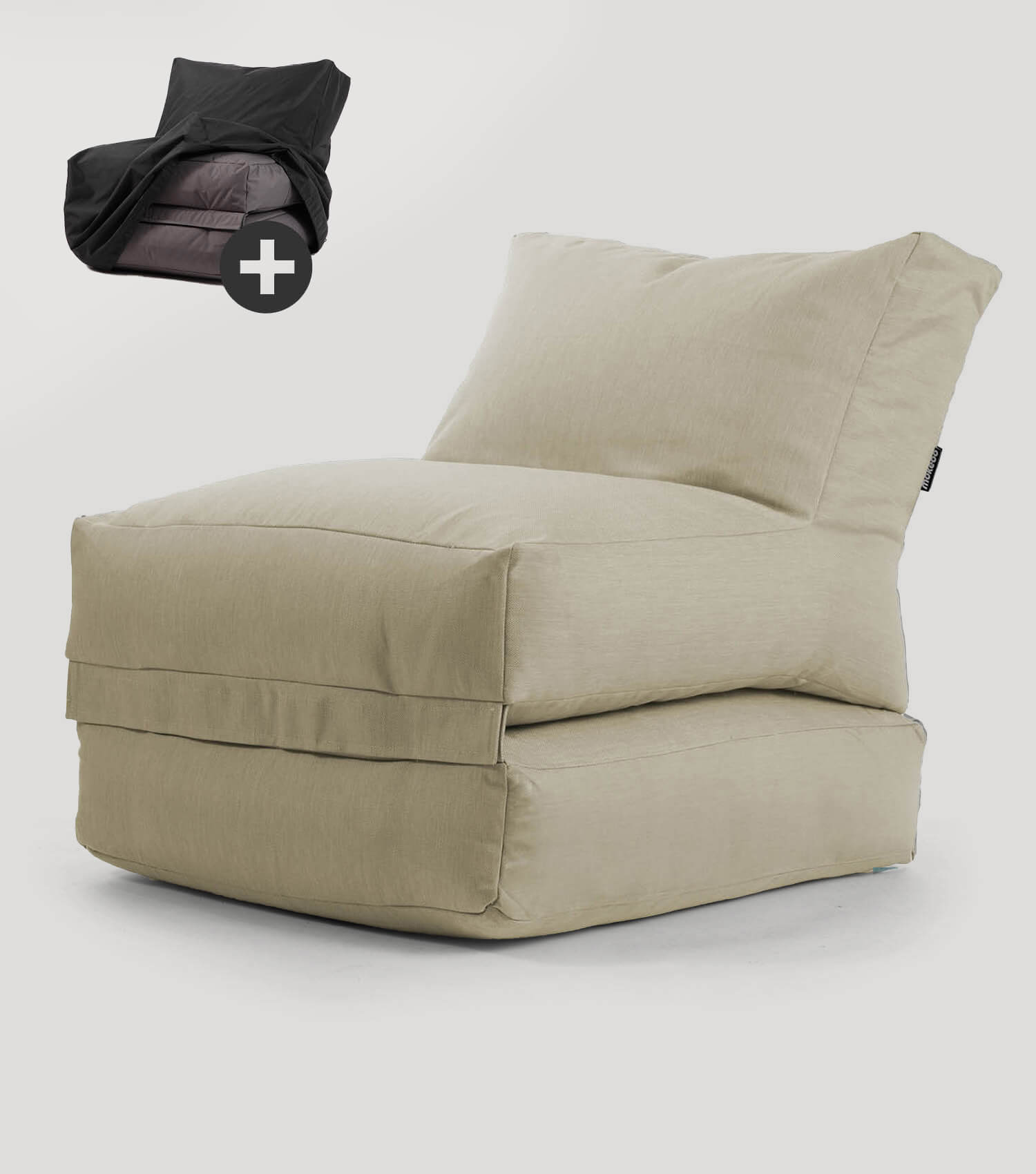 Pouf de sol rembourré bean bag pour détente et relaxation