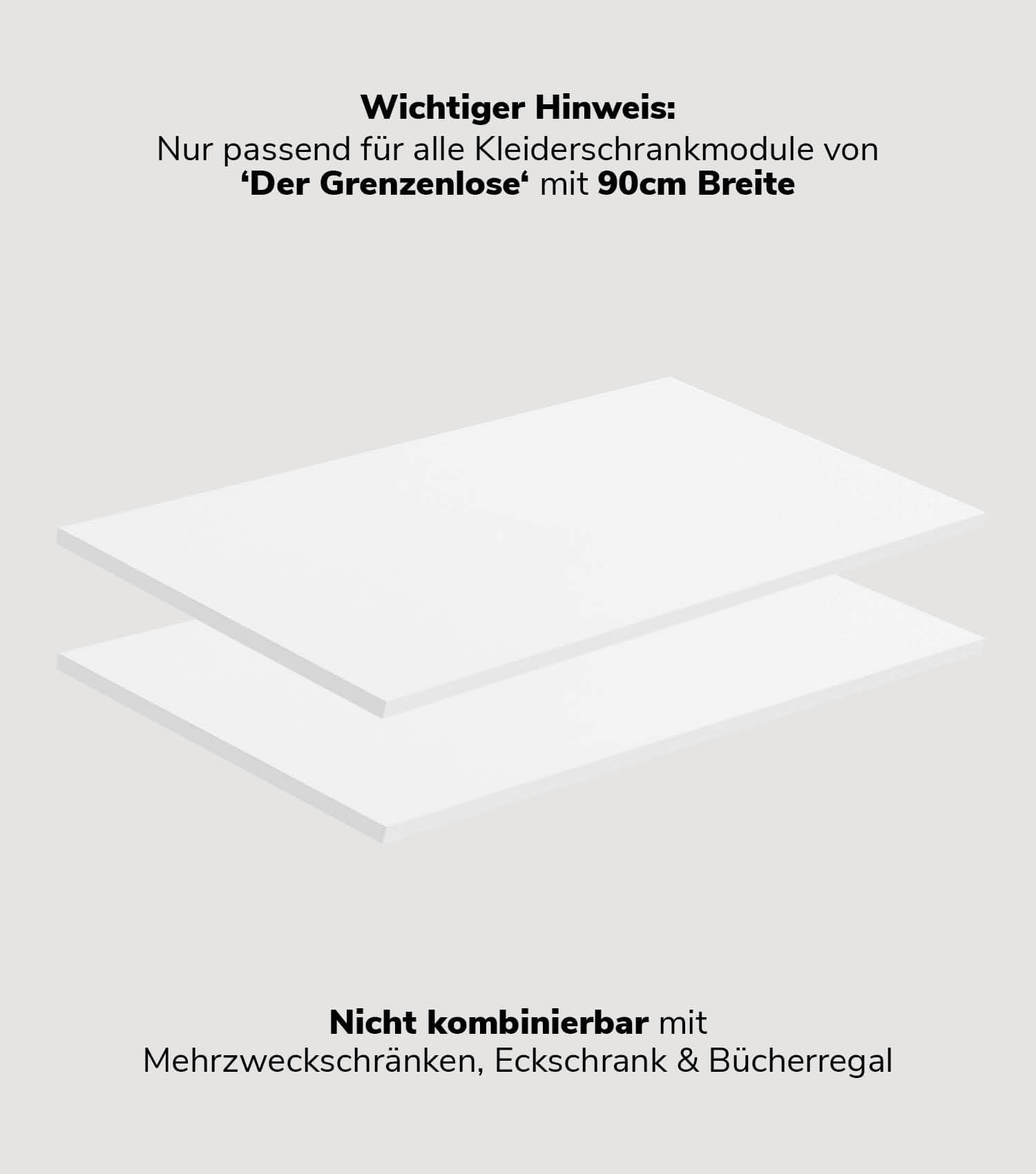 Einlegeböden Kleiderschrank Garderobenschrank Regalbretter Schrank #sku_EB3.2_90-w
