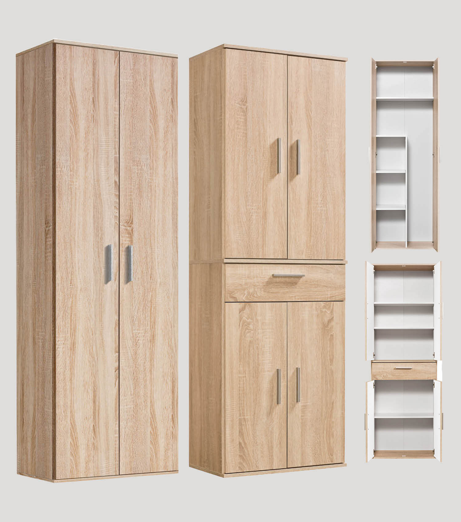 Ensemble d'armoires polyvalentes, mur d'armoires, armoires de bureau, armoires polyvalentes
