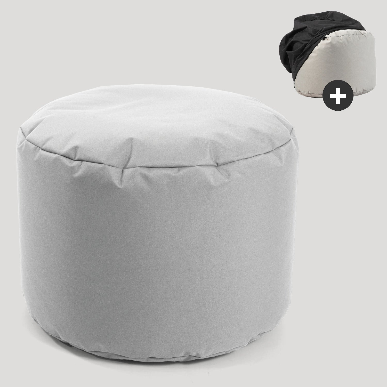 Pouf d'extérieur, repose-pieds rond, coussin de sol 'Der Ruhepouf'