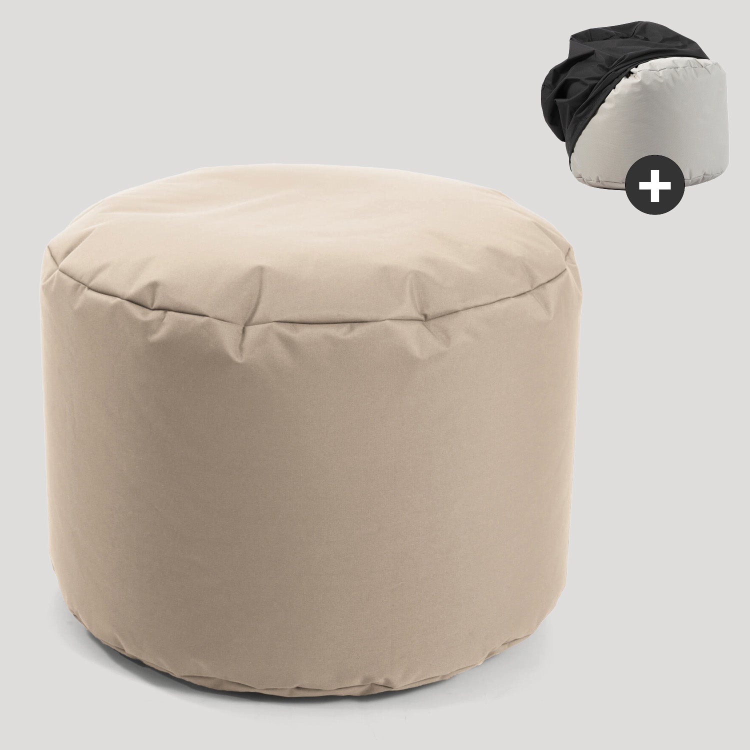 Pouf d'extérieur repose-pieds coussin de sol 'Der Ruhepouf' repose-pieds rond