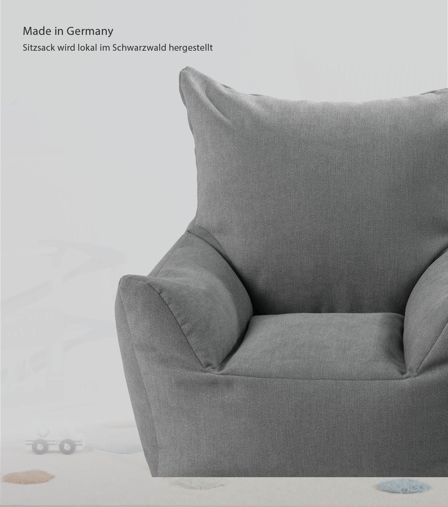 Fauteuil poire enfant en velours côtelé, coussin de sol pour enfant, pouf de lecture