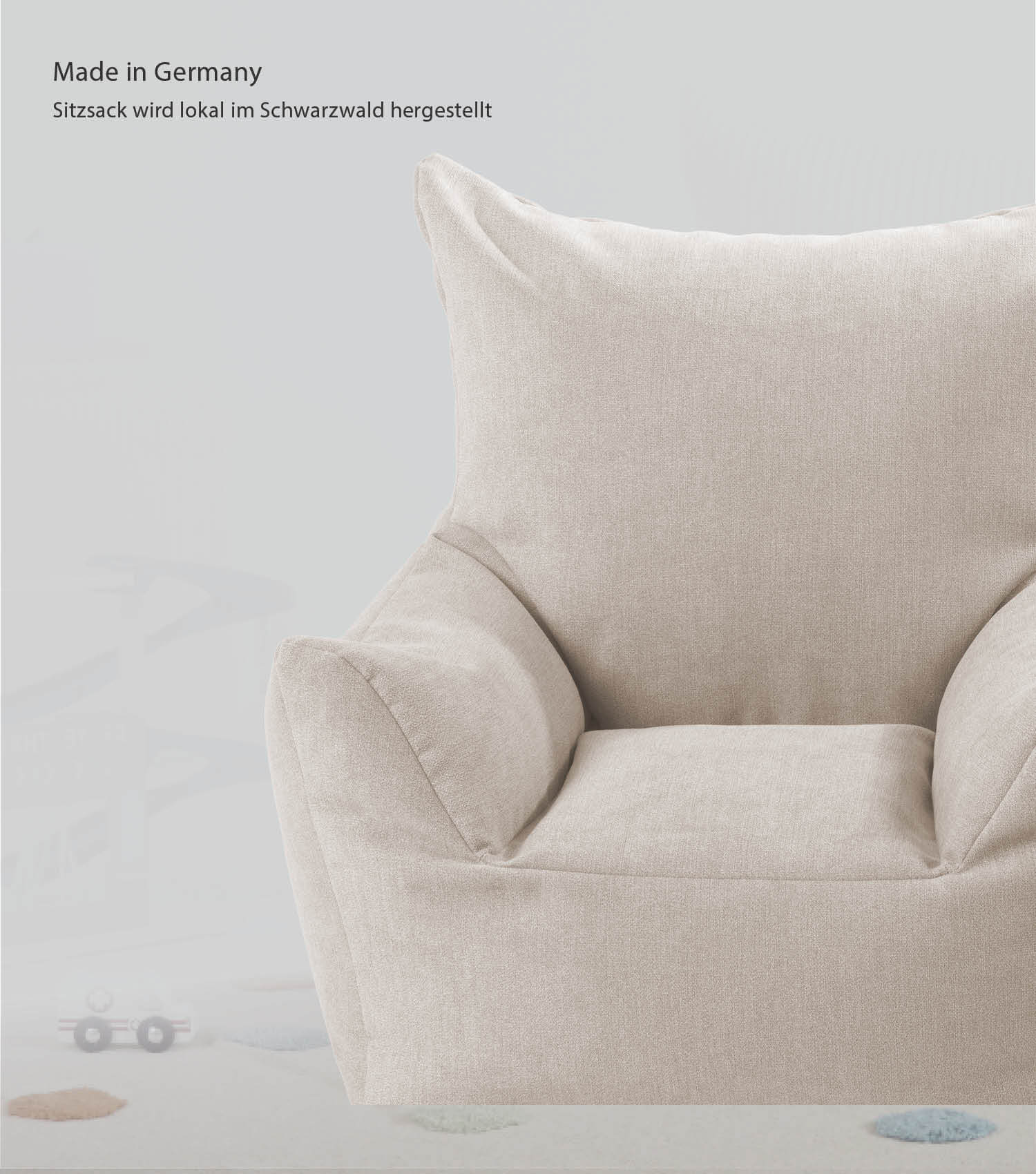 Fauteuil enfant Kindersessel beige en velours côtelé pour enfants