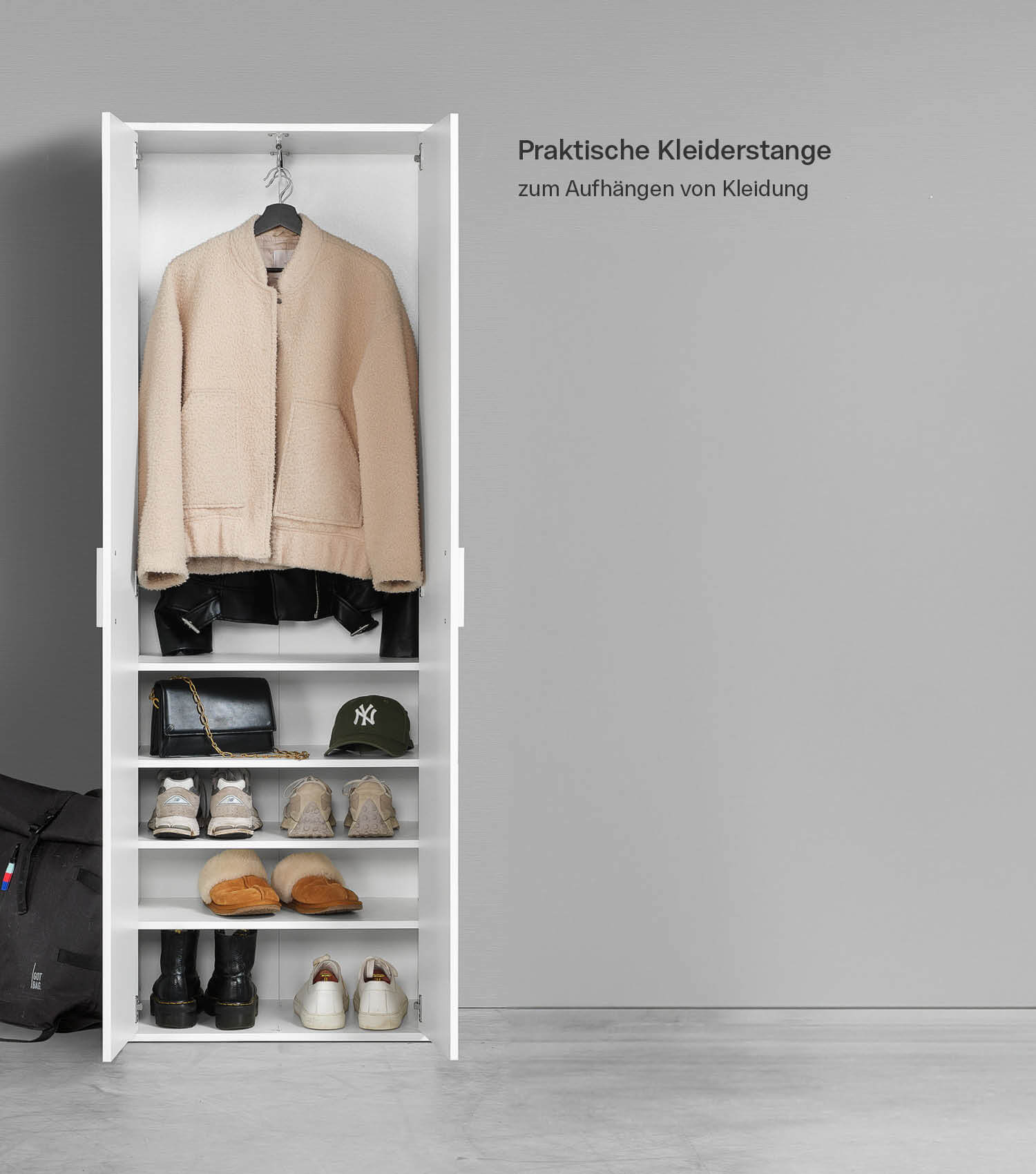 Armoire de rangement chaussures meuble entrée garde-robes