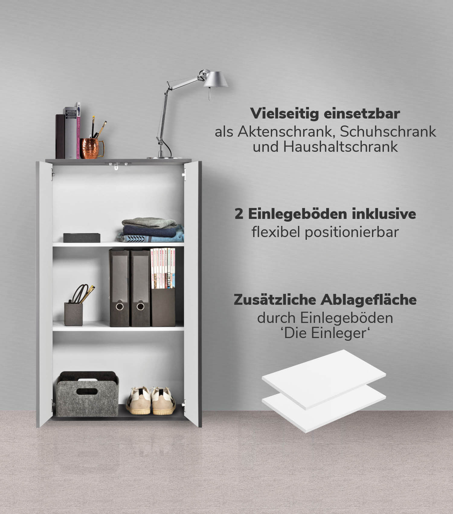 Ensemble d'armoires polyvalentes, meuble mural, armoires de bureau, armoires de rangement