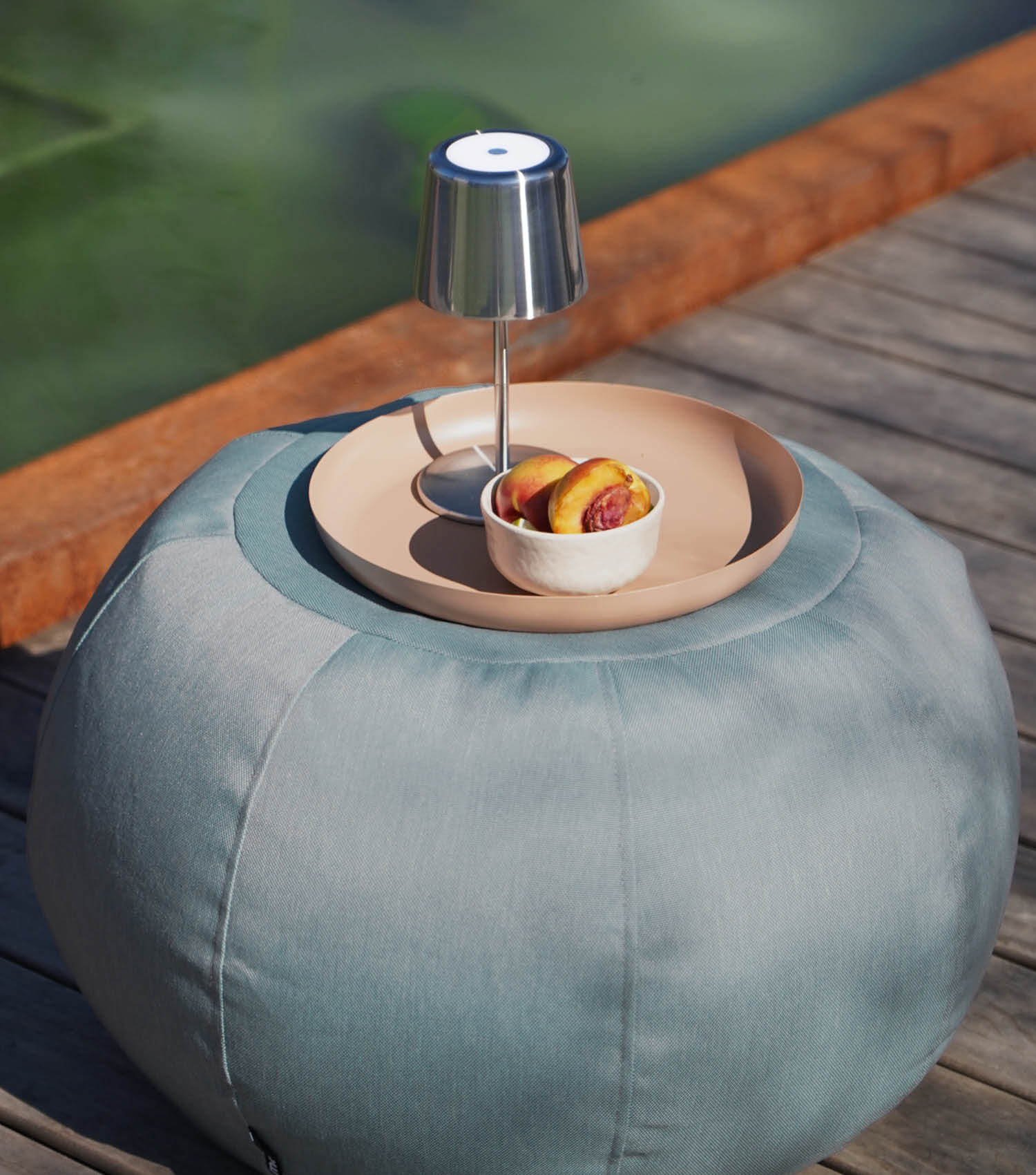 Pouf de jardin extérieur, tabouret de jardin, mobilier de jardin, repose-pieds