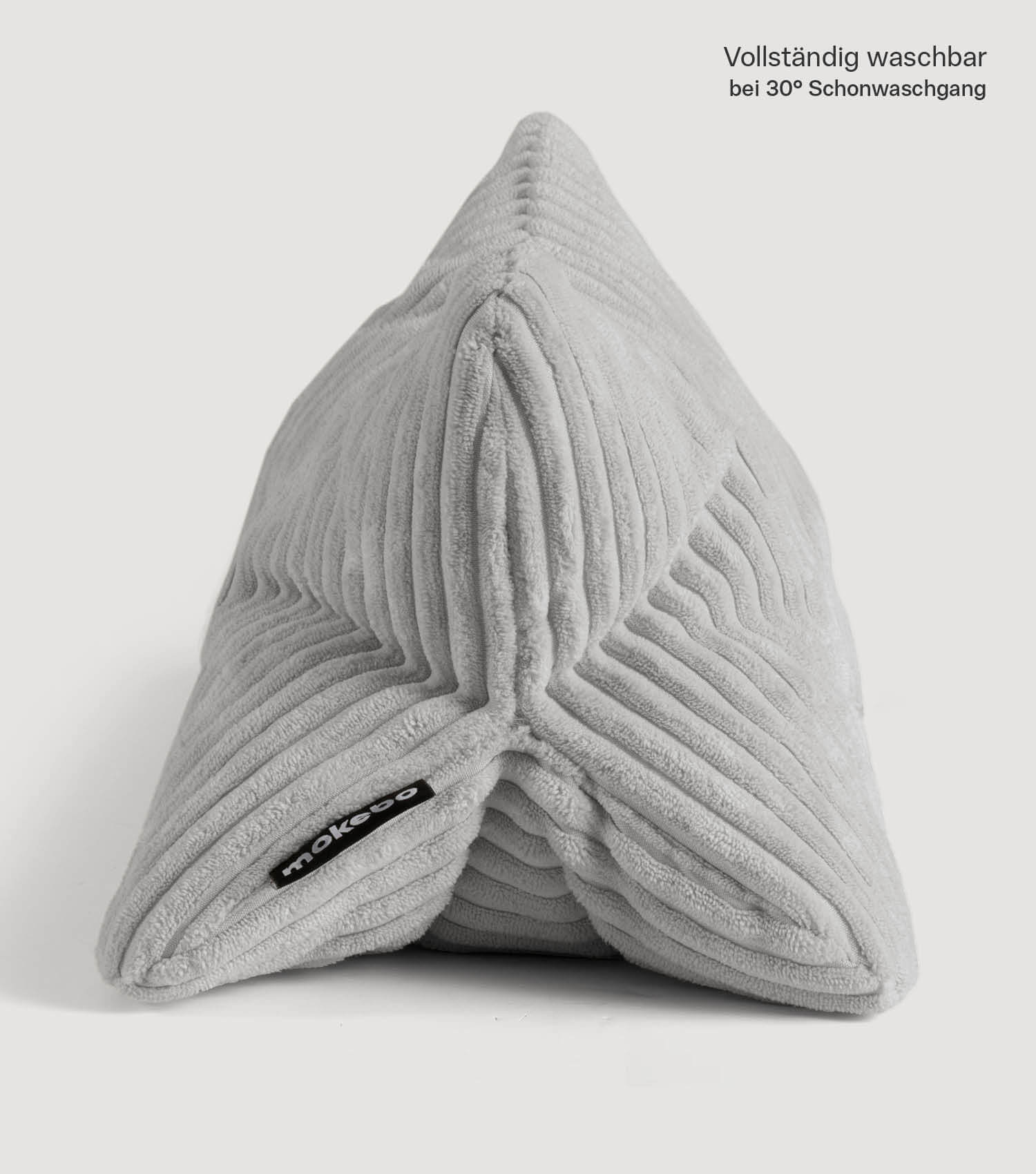 Coussin de lecture gris pour nuque et dos