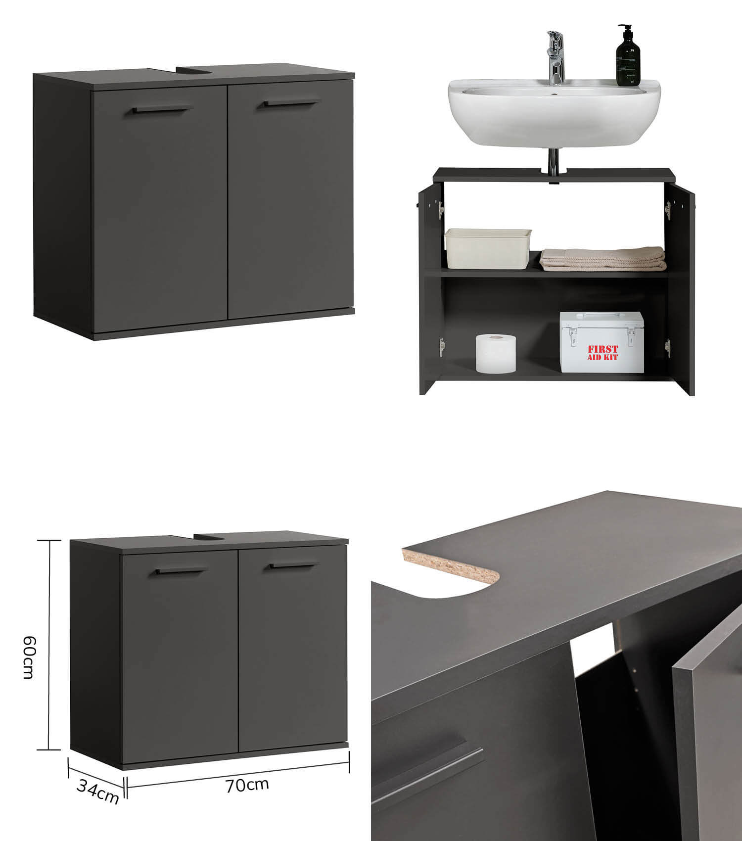 Ensemble de meubles de salle de bain, ensemble d'armoires de salle de bain, armoires de salle de bain, meubles de rangement pour salle de bain
