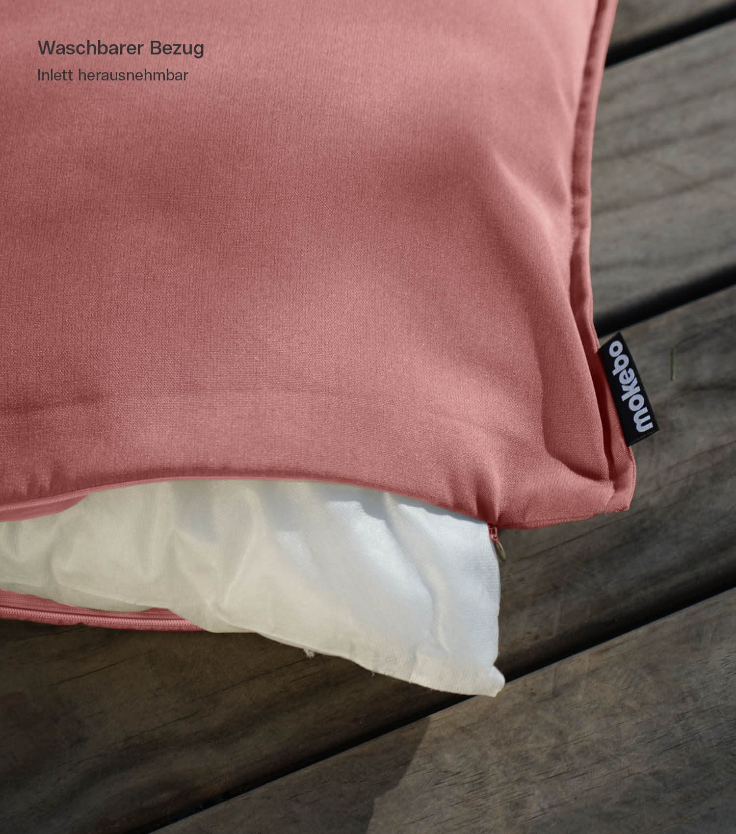 Housse de coussin d'extérieur résistant aux intempéries, coussin imperméable, corail