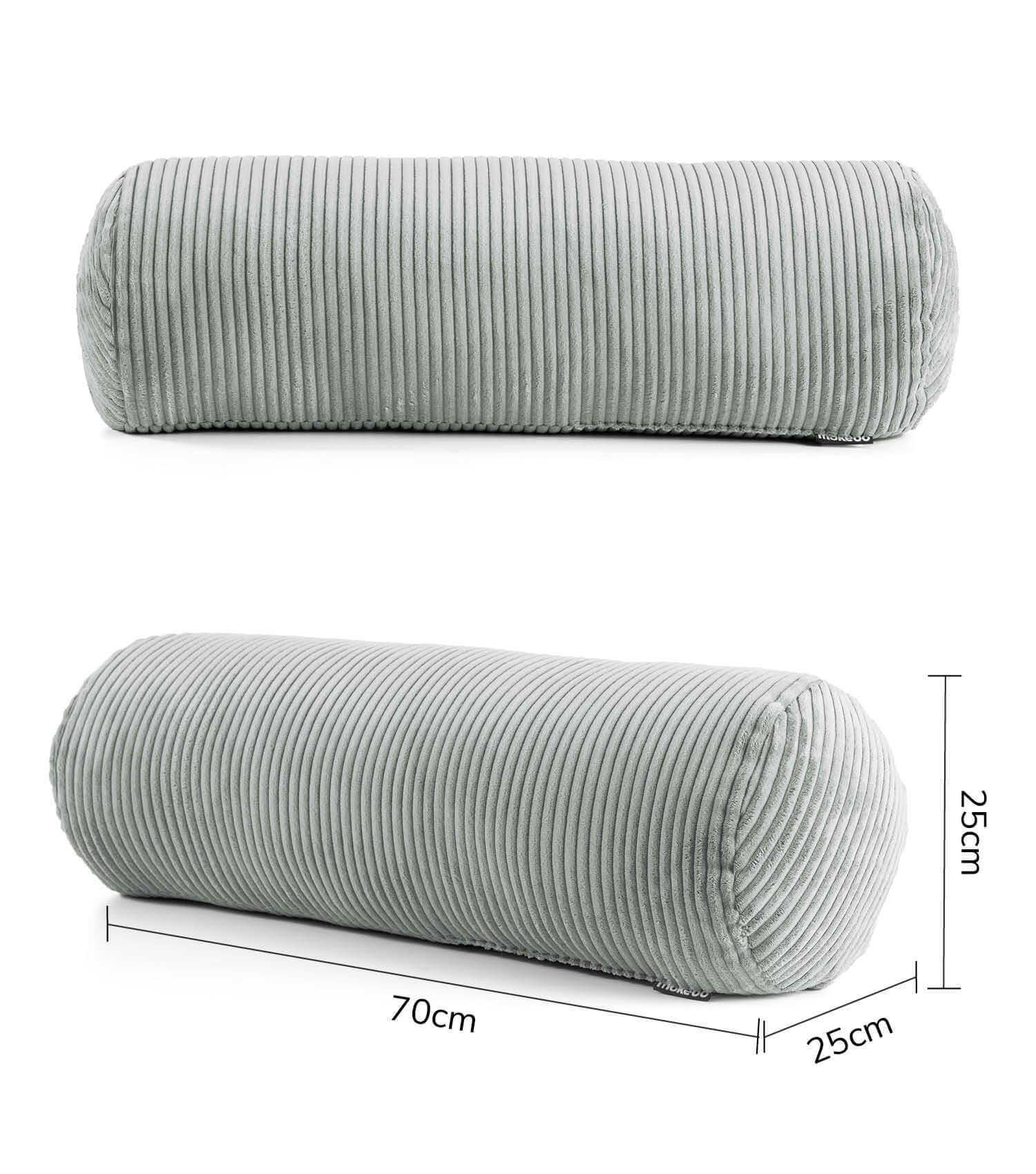 Coussin de nuque gris pour soutien du cou, lecture et repos du dos