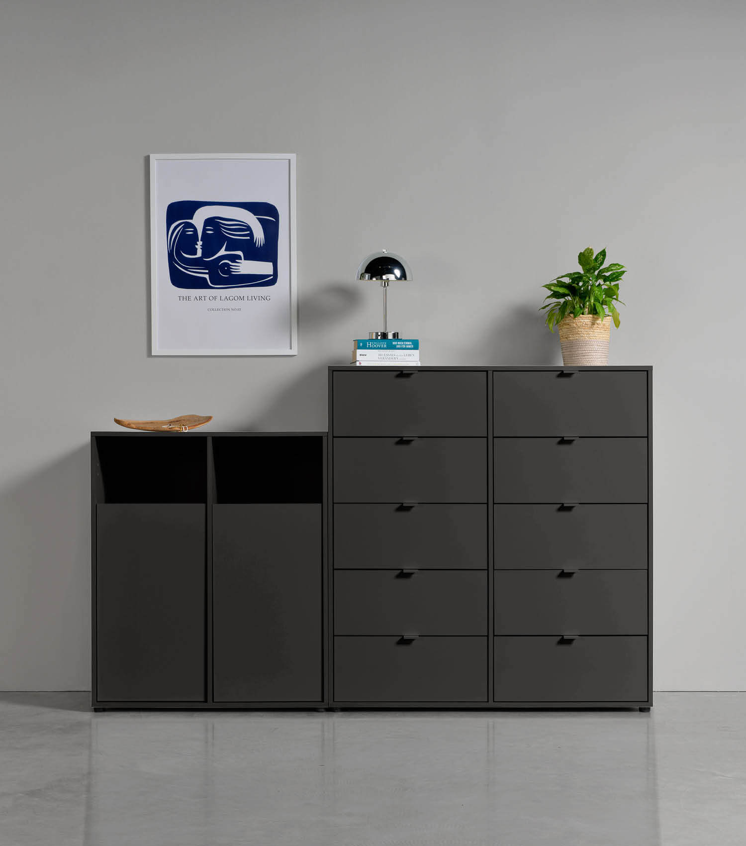 Commode avec tiroirs, buffet, enfilade, table de nuit, highboard