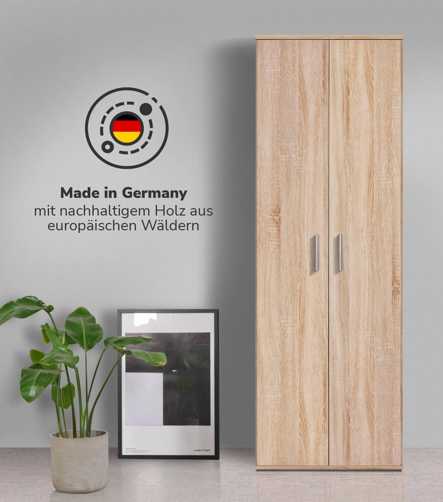 Armoire polyvalente balai placard meuble rangement couloir cuisine
