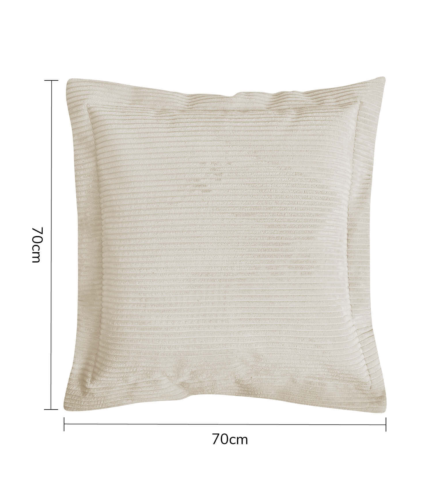 Coussin de canapé décoratif en velours côtelé, naturel
