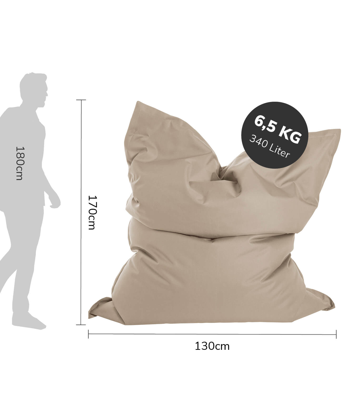 Pouf géant XXL Bean Bag Pouf de relaxation Coussin de sol Méridienne