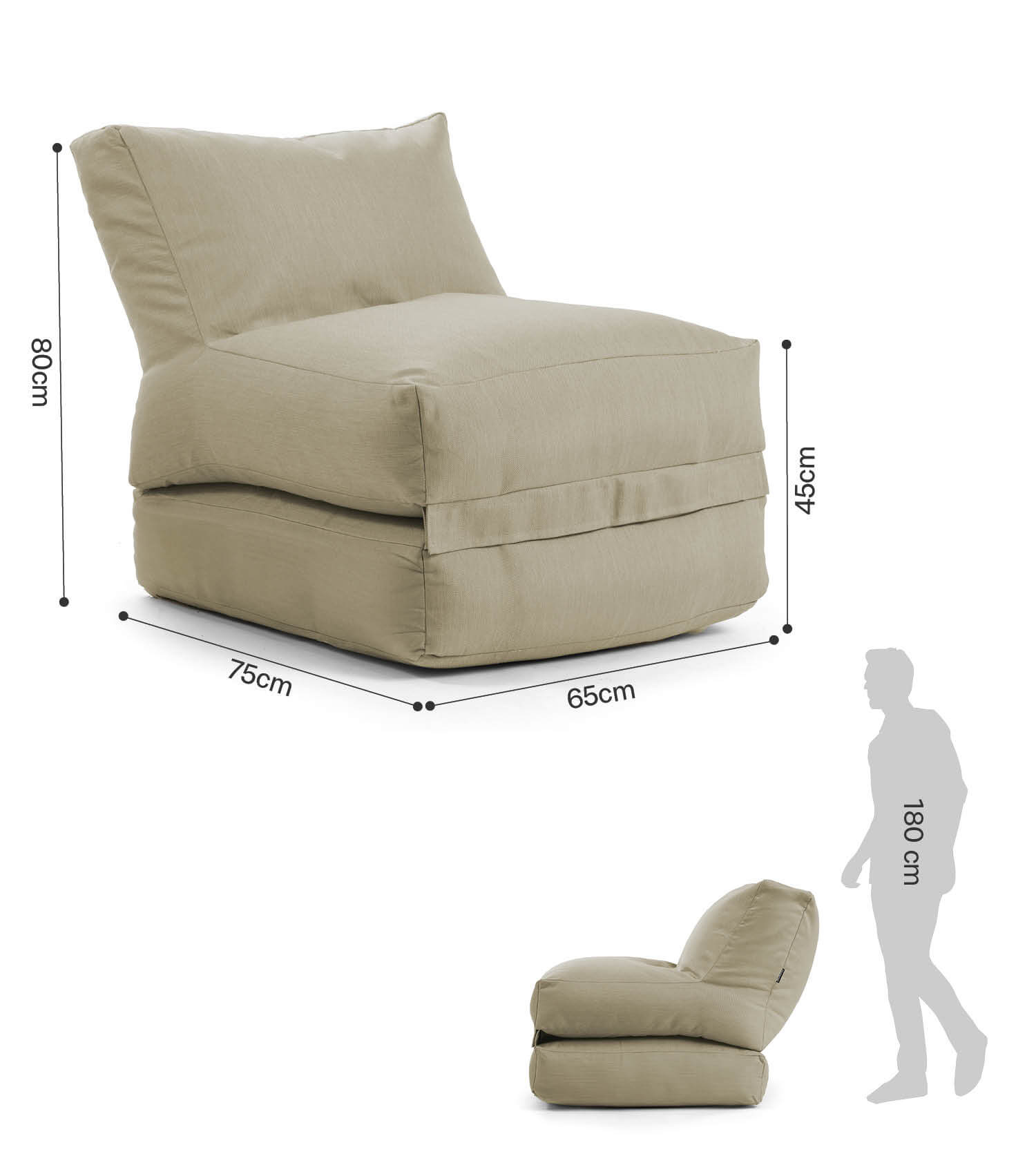 Pouf géant de relaxation avec remplissage Bean Bag