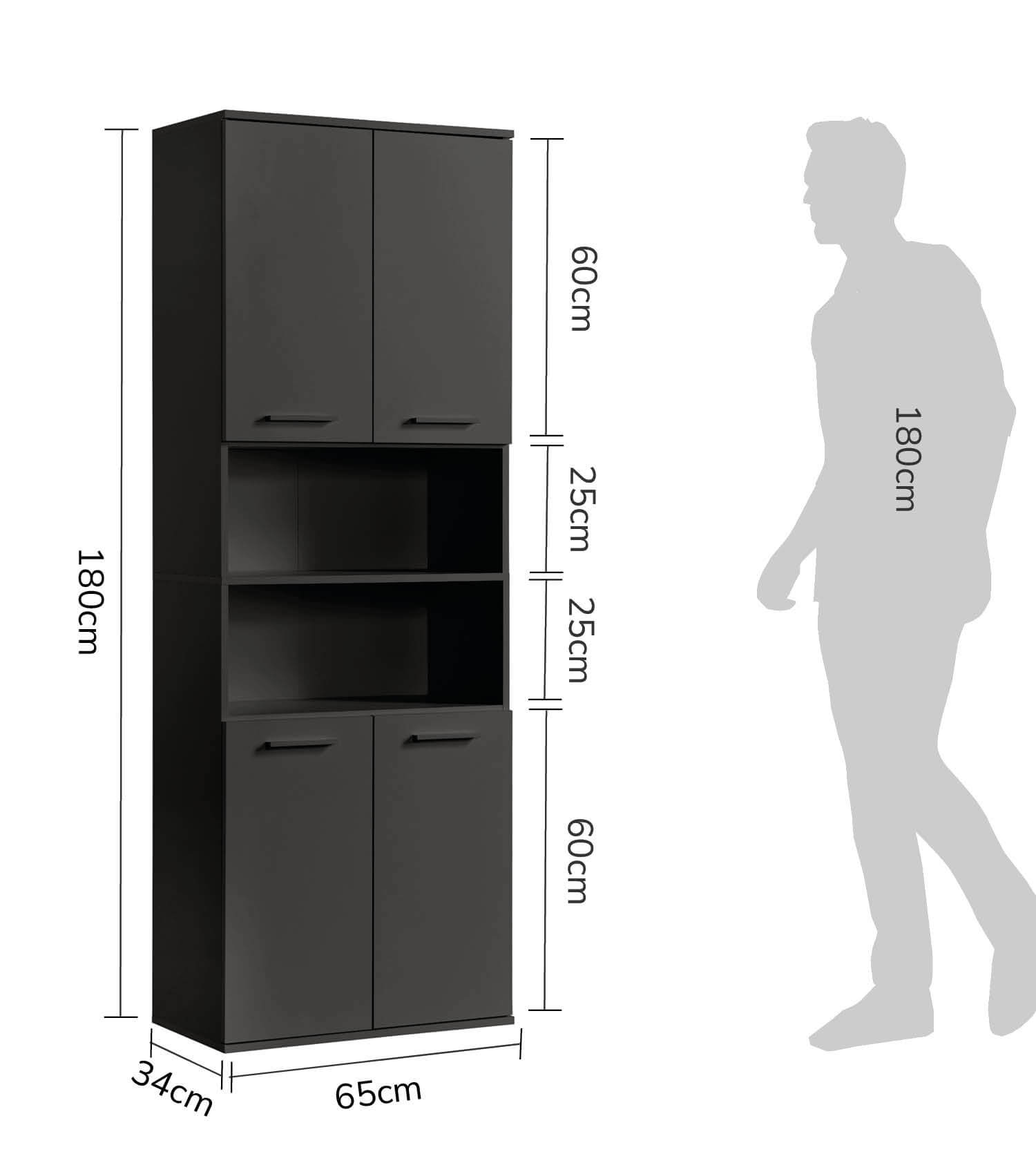 Armoire de salle de bains haute Badezimmerschrank Badschrank Badezimmerregal Schrank