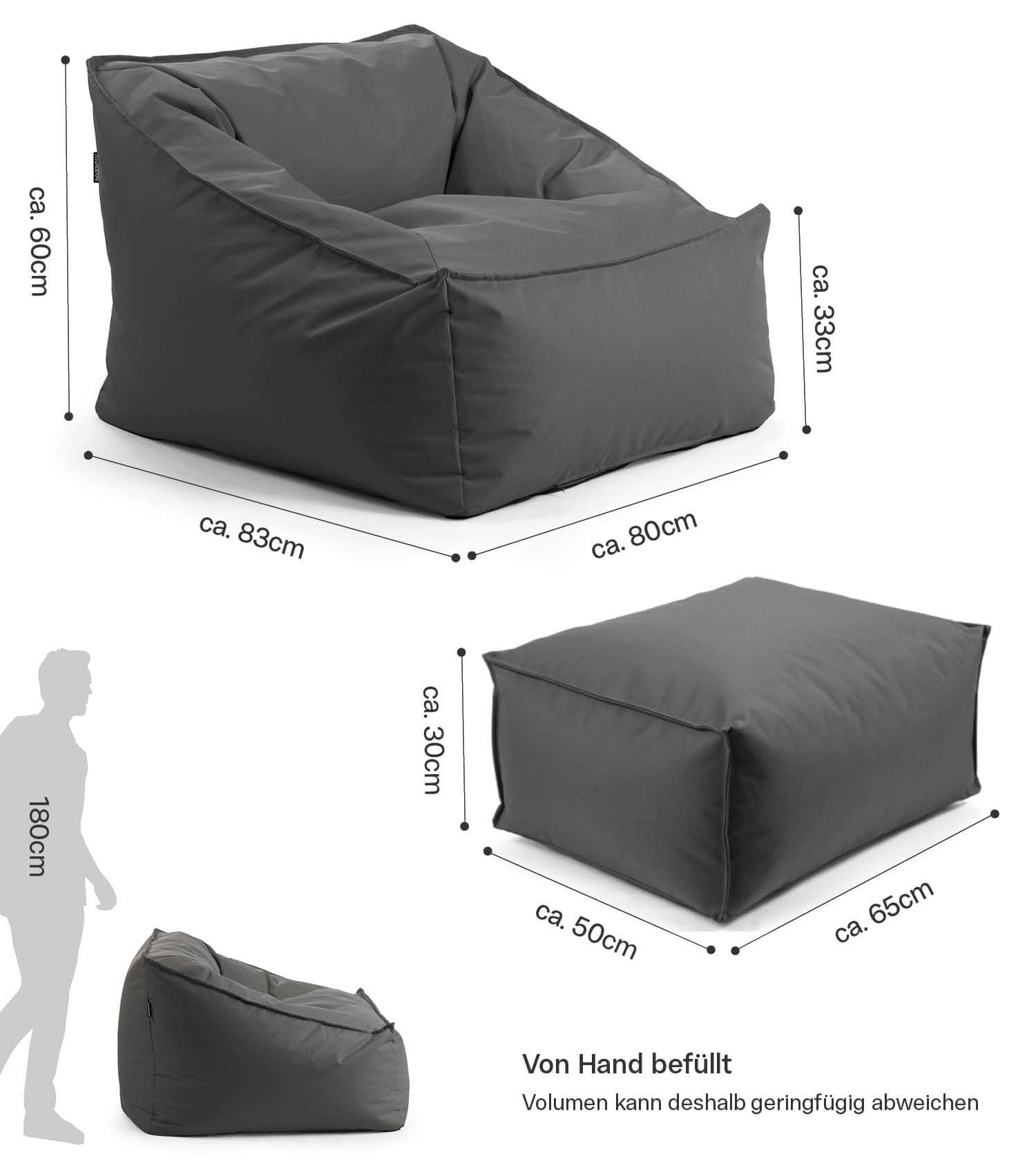 Pouf géant Bodenkissen chaise longue Bean Bag canapé pouf canapé