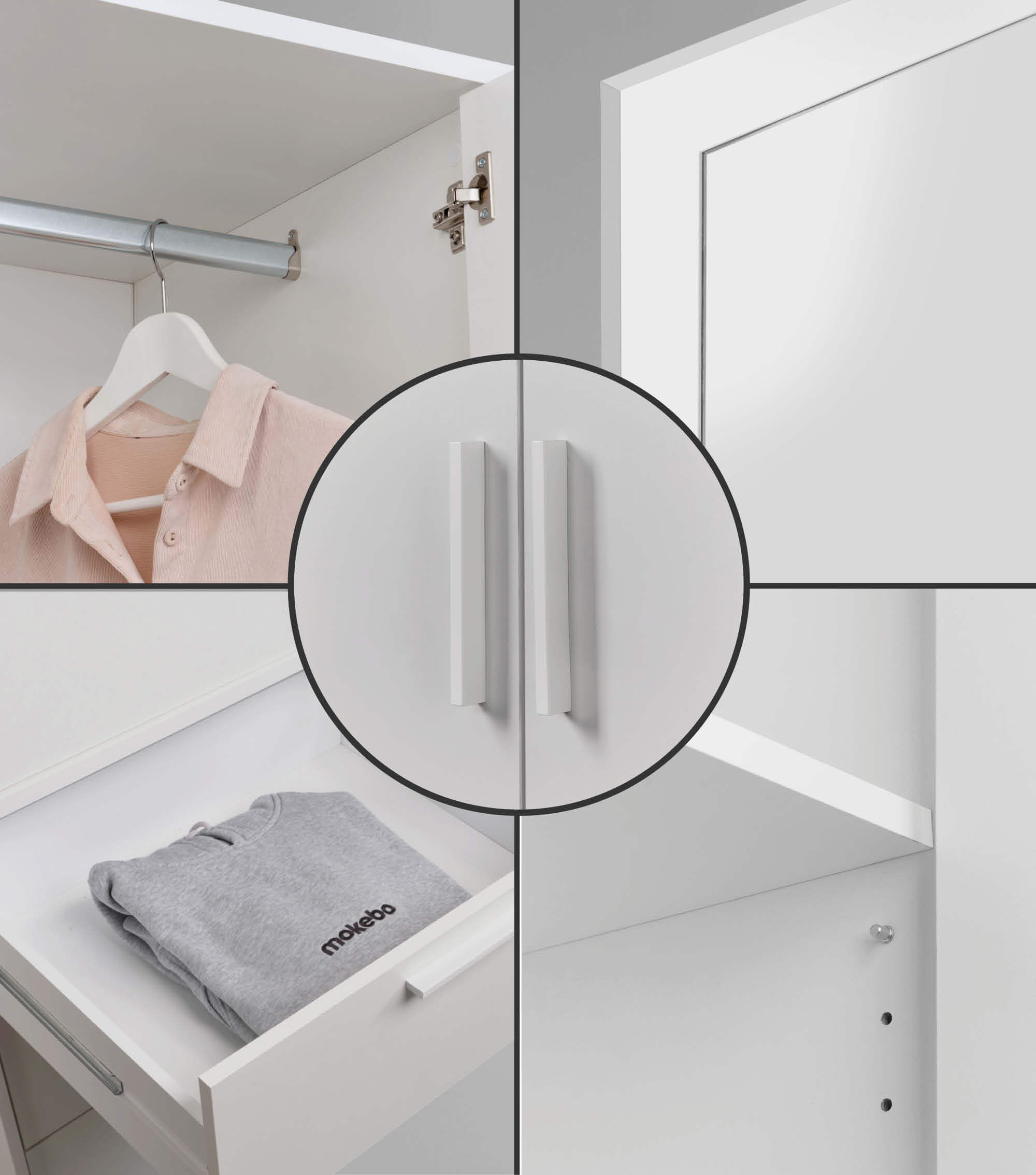 Armoire penderie chambre à coucher meuble de rangement