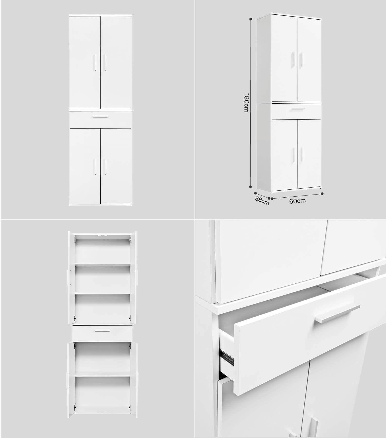 Ensemble armoire polyvalente, paroi de rangement, armoires de bureau, armoires polyvalentes