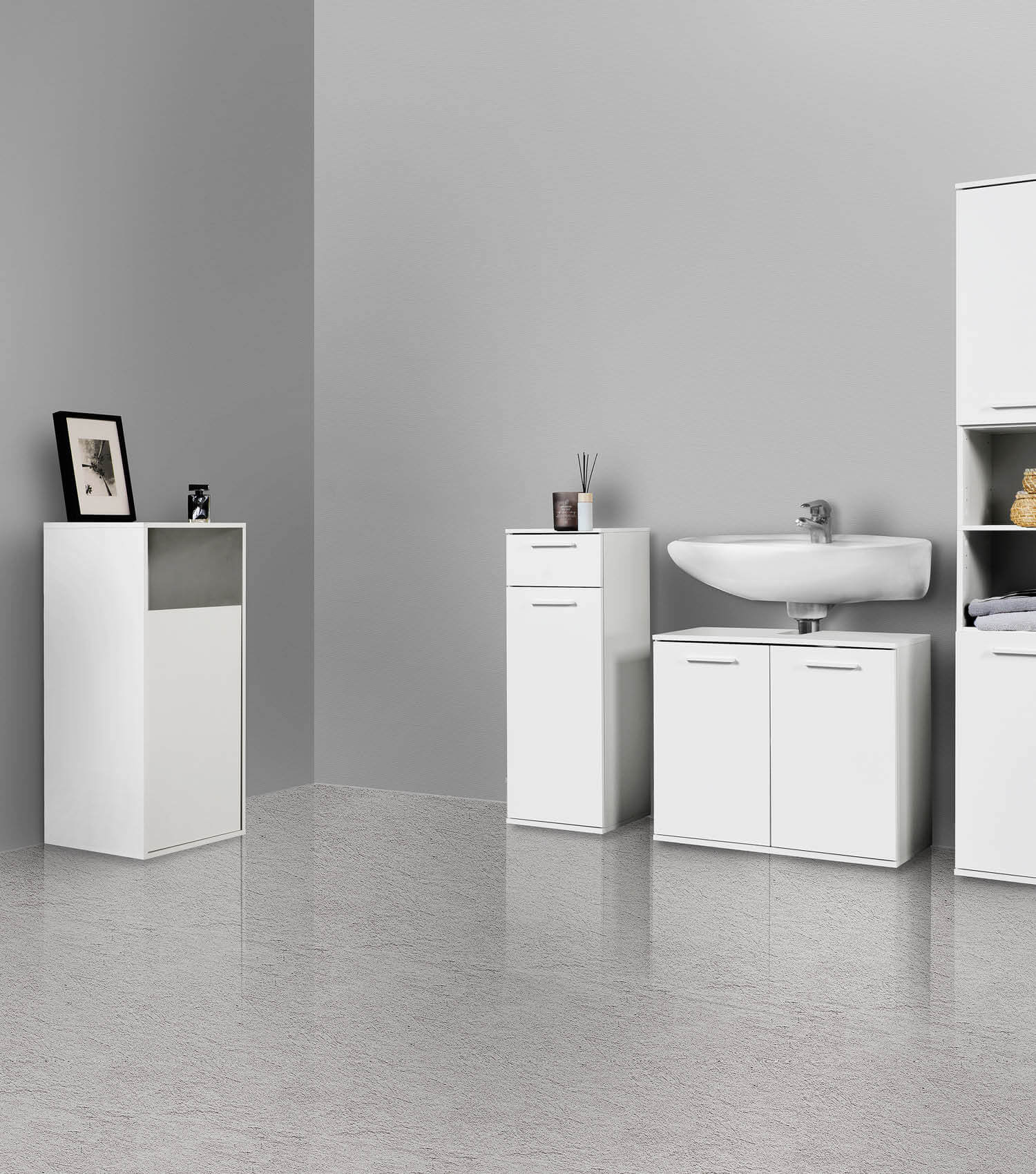 Meuble à linge en bois avec séparateur de linge et panier à linge, sku WS1.1-alpw