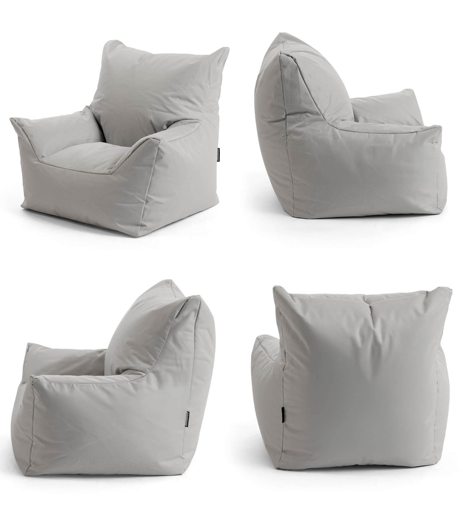 Pouf enfant en velours côtelé gris, fauteuil de lecture pour enfant, coussin de sol, poire enfant, poire d'extérieur