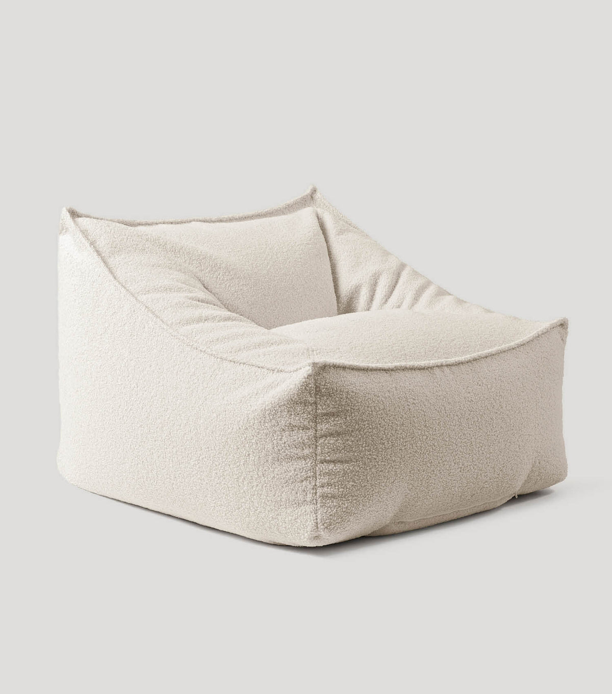 'Snug' Bouclé bean bag armchair reading chair#sku_BB8.1Felis-080natur