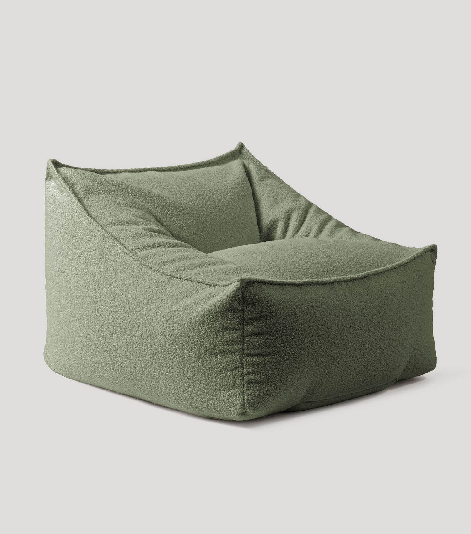 'Snug' Bouclé Sitzsack Armlehnensessel Lesesessel#sku_BB8.1Felis-090dgruen