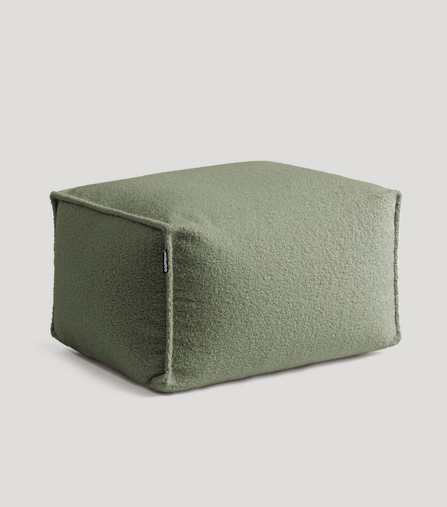 mokebo® 'Block' Bouclé Pouf Hocker Sitzhocker Bodenkissen#sku_PF2Felis-090dgruen
