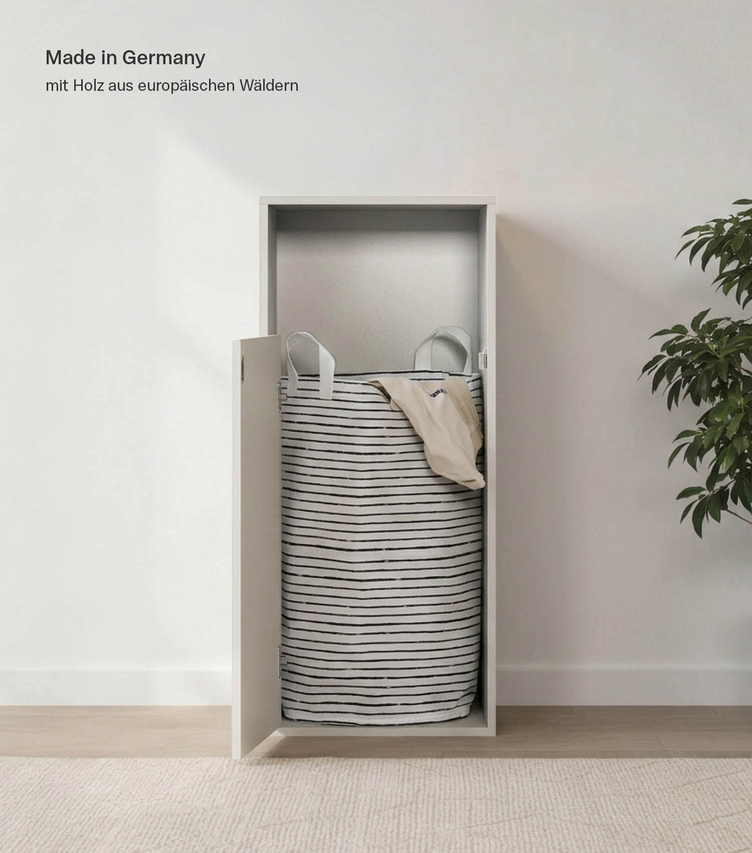 Meuble à linge panier de tri linge bois séparateur linge boîte à linge