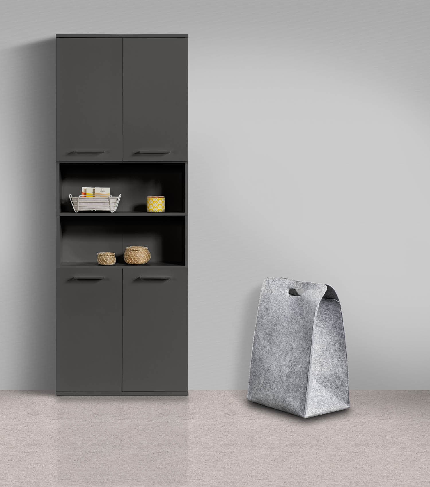 Bad-Hochschrank Badezimmerschrank Badschrank Badezimmerregal Schrank