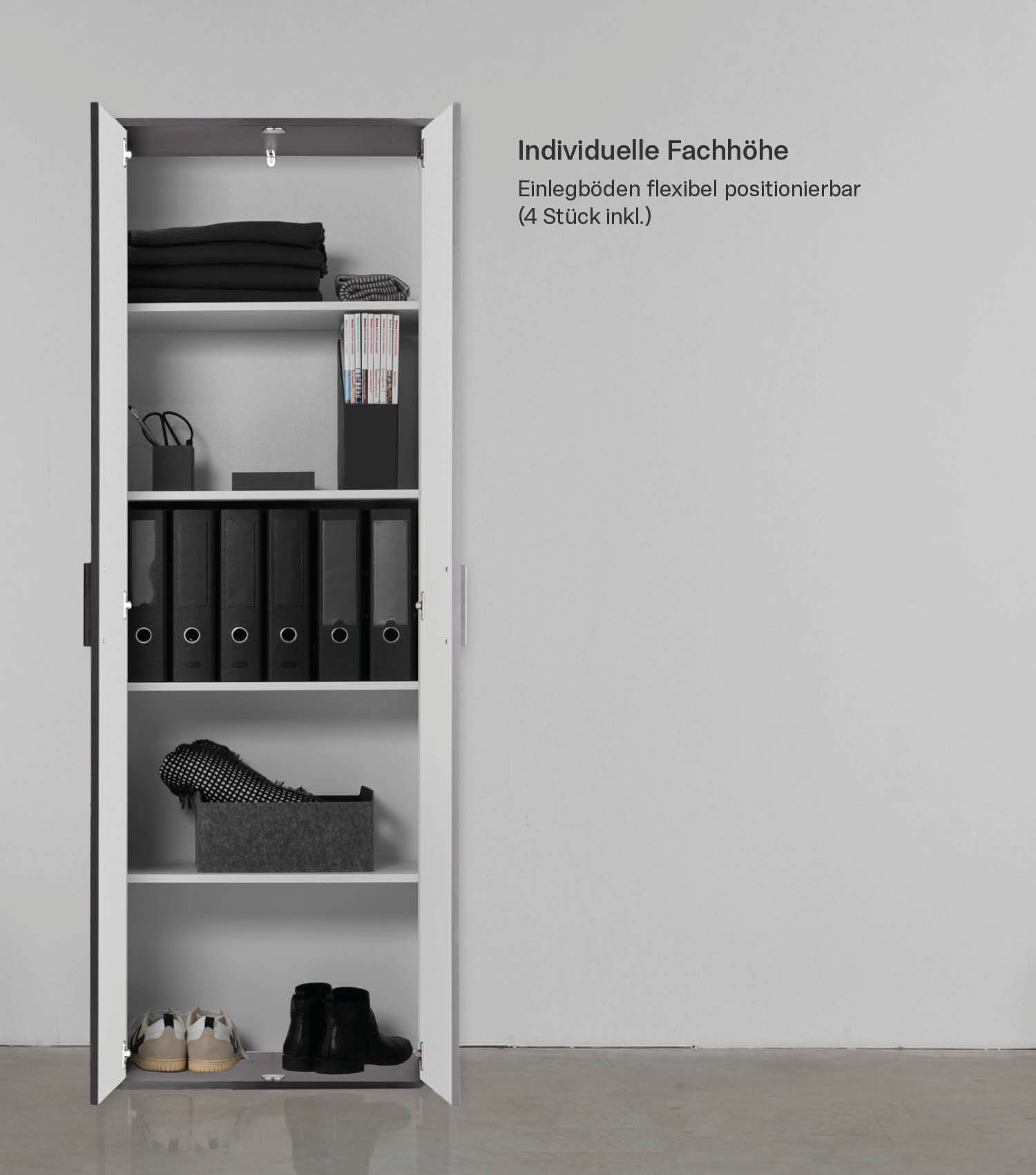 Ensemble d'armoires polyvalentes, paroi de rangement, armoires de bureau, armoires polyvalentes