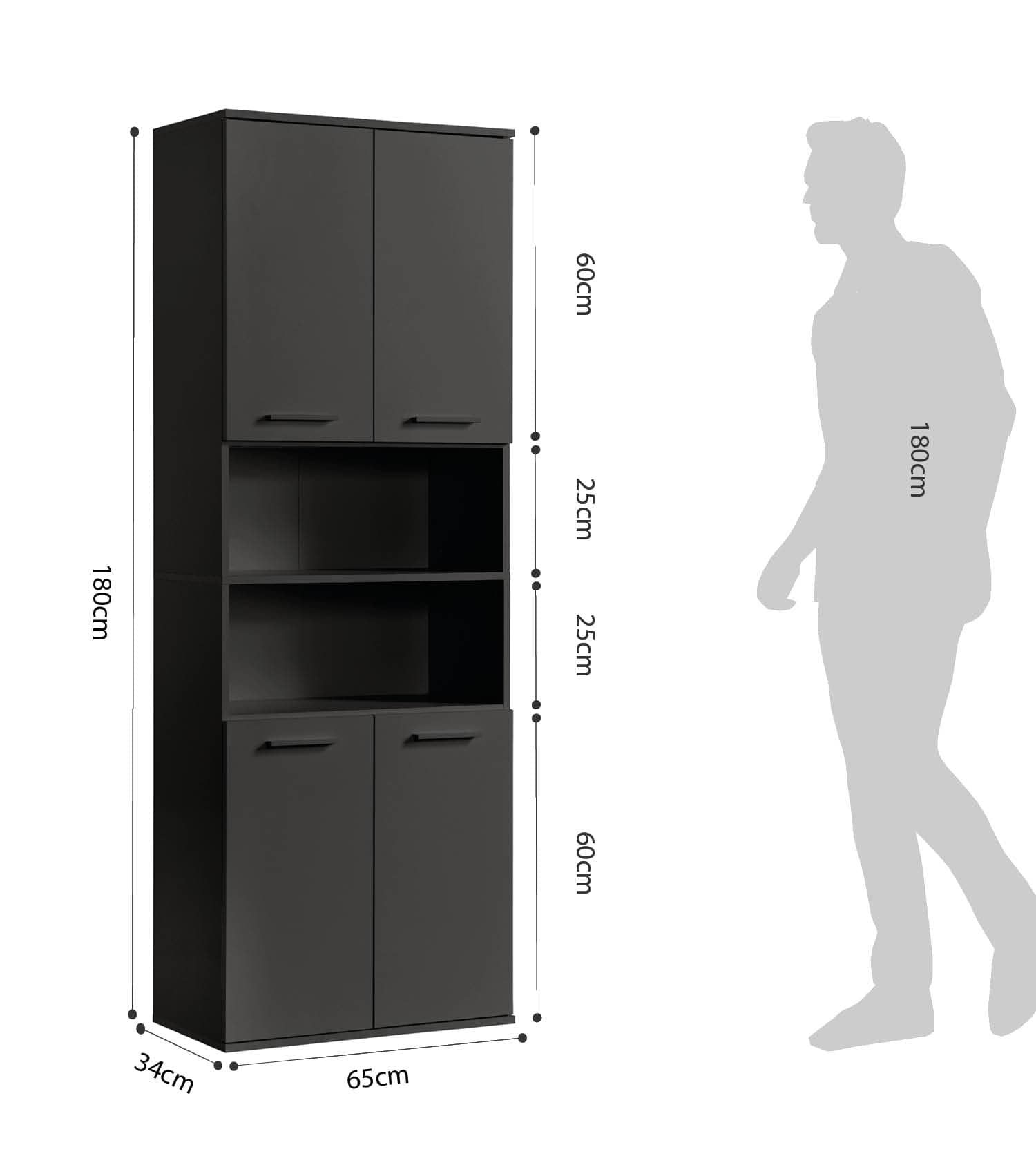Bad-Hochschrank Badezimmerschrank Badschrank Badezimmerregal Schrank